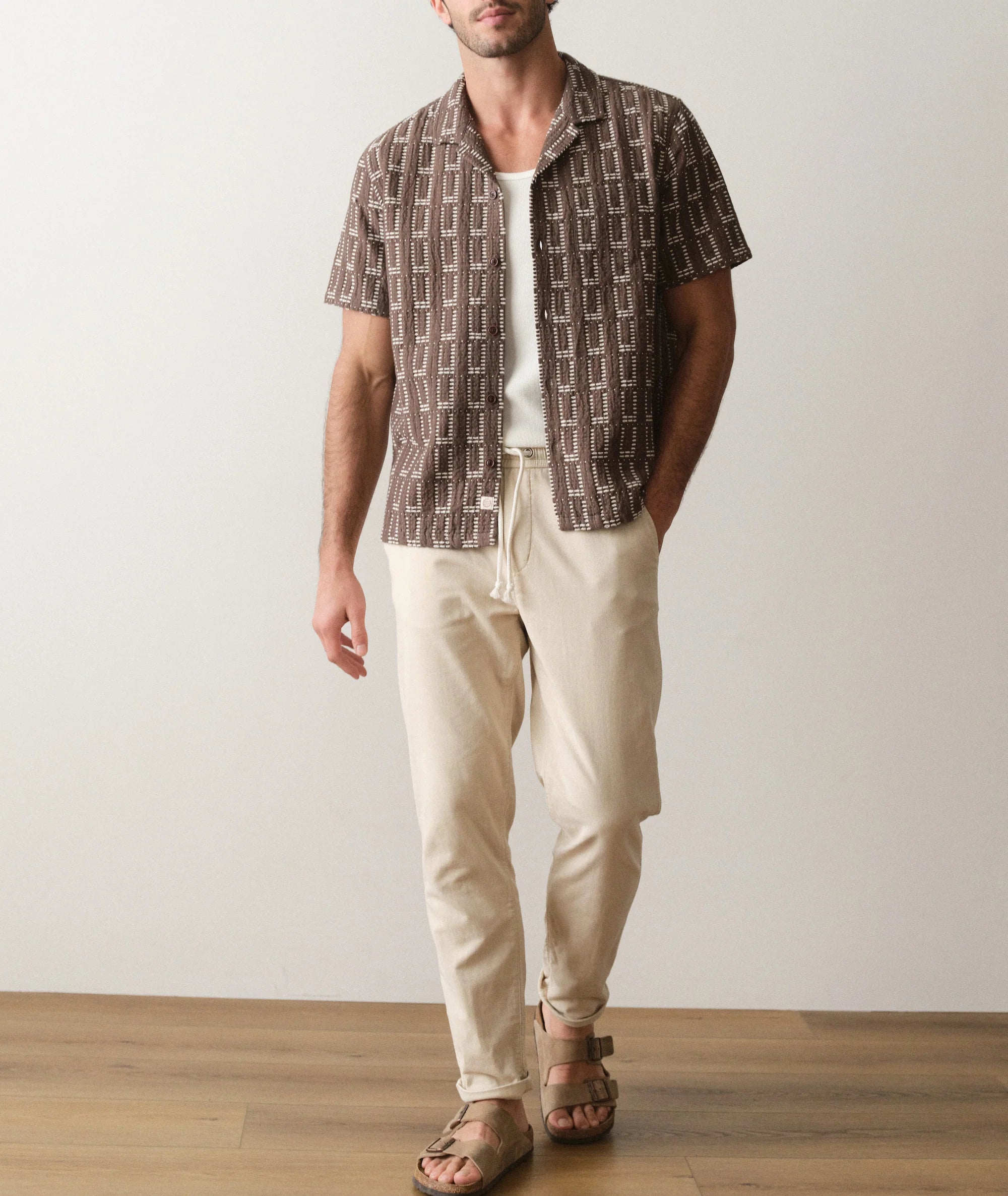 Dobby Resort Shirt - Brown