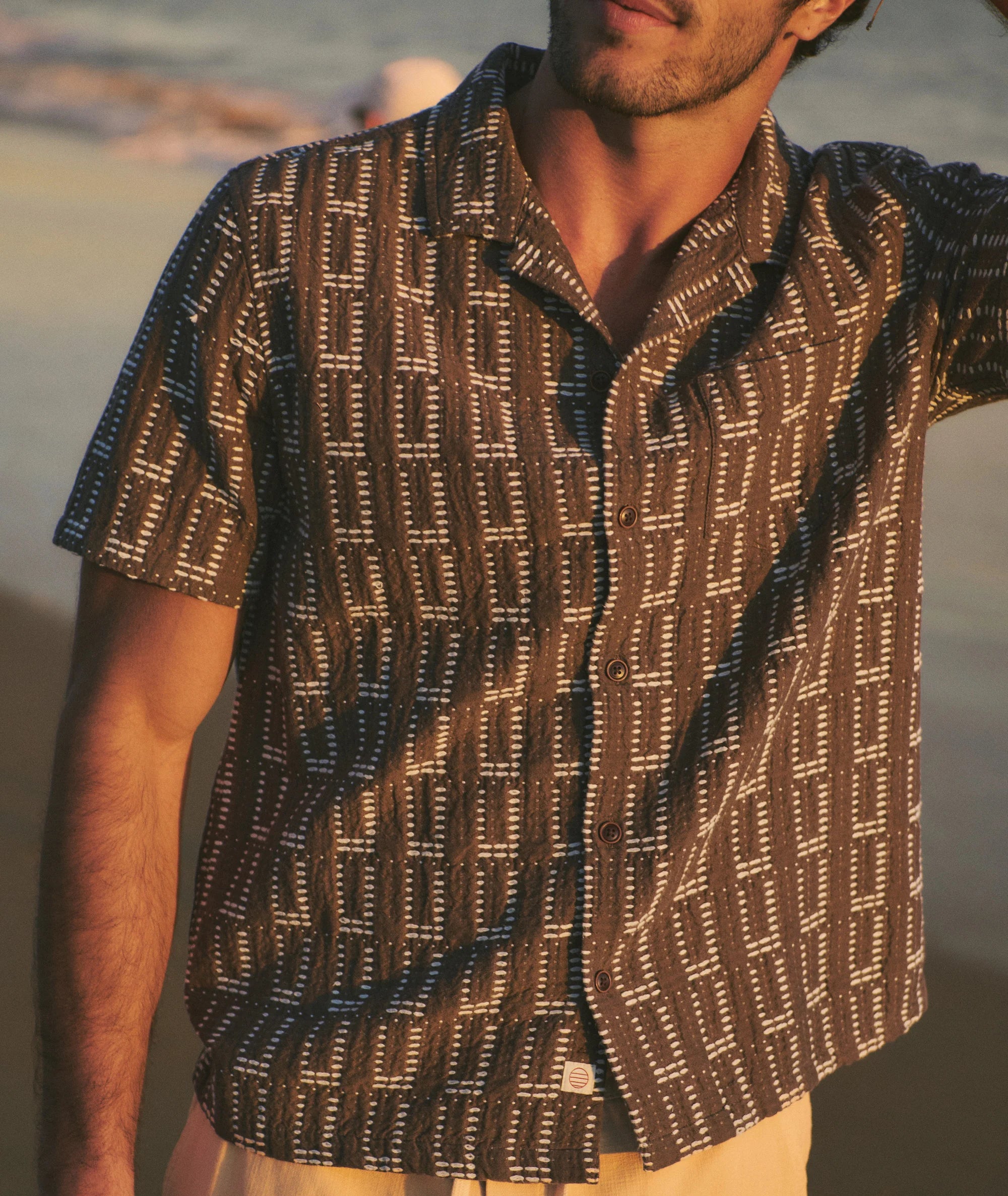 Dobby Resort Shirt - Brown