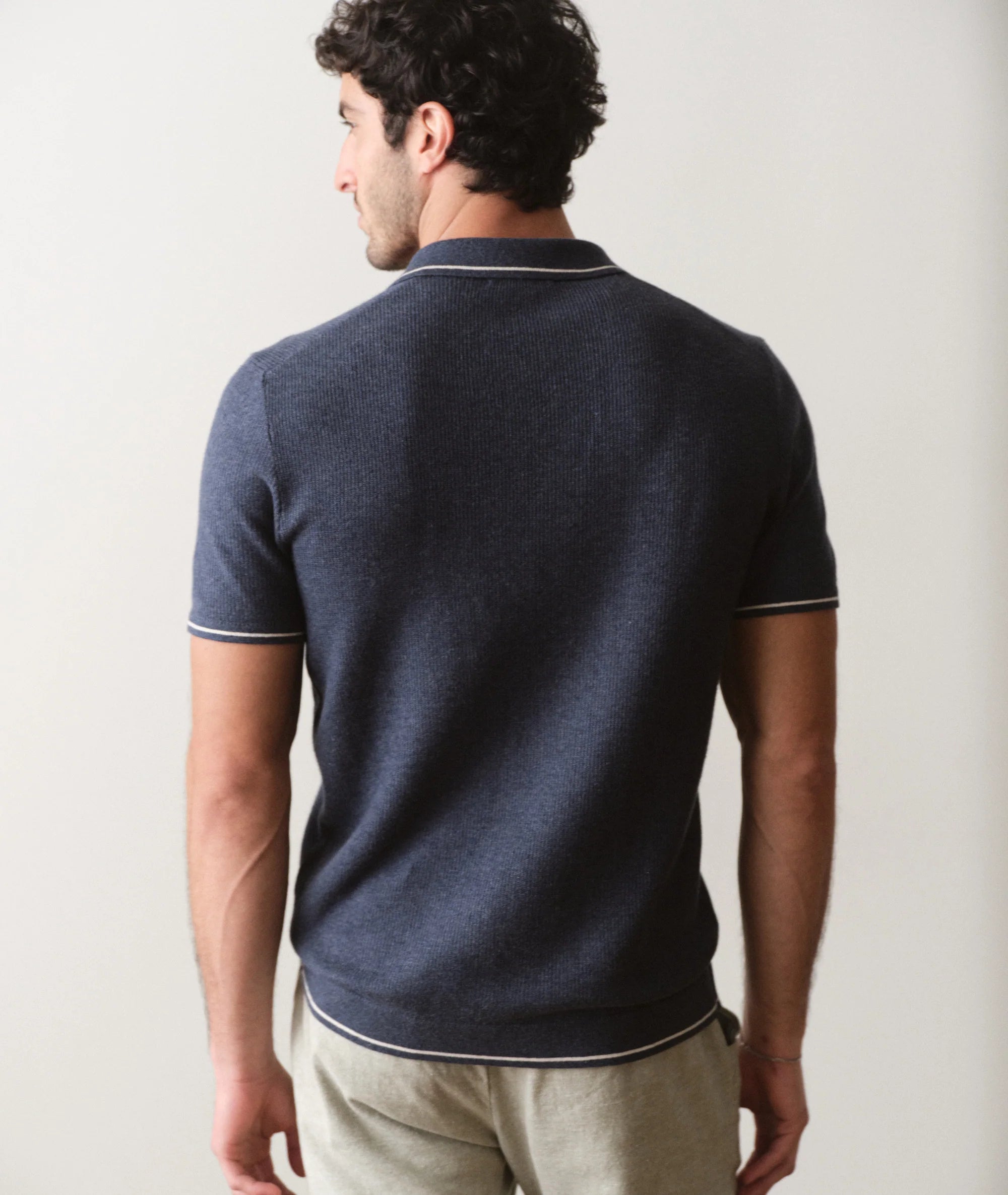 Liam Sweater Polo - Dark Indigo