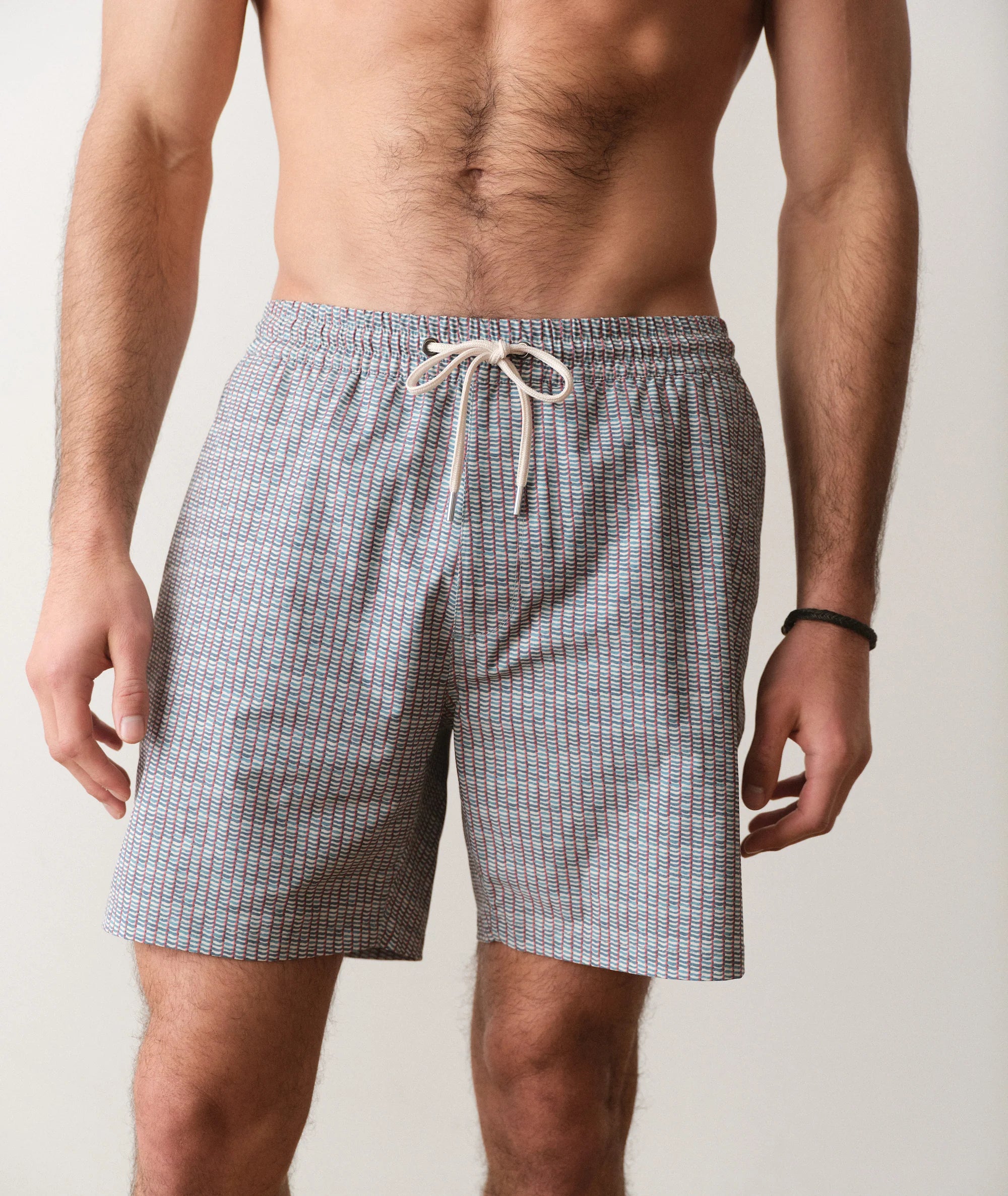 Lined Sport & Swim Short 6" - Green Matchstick Print