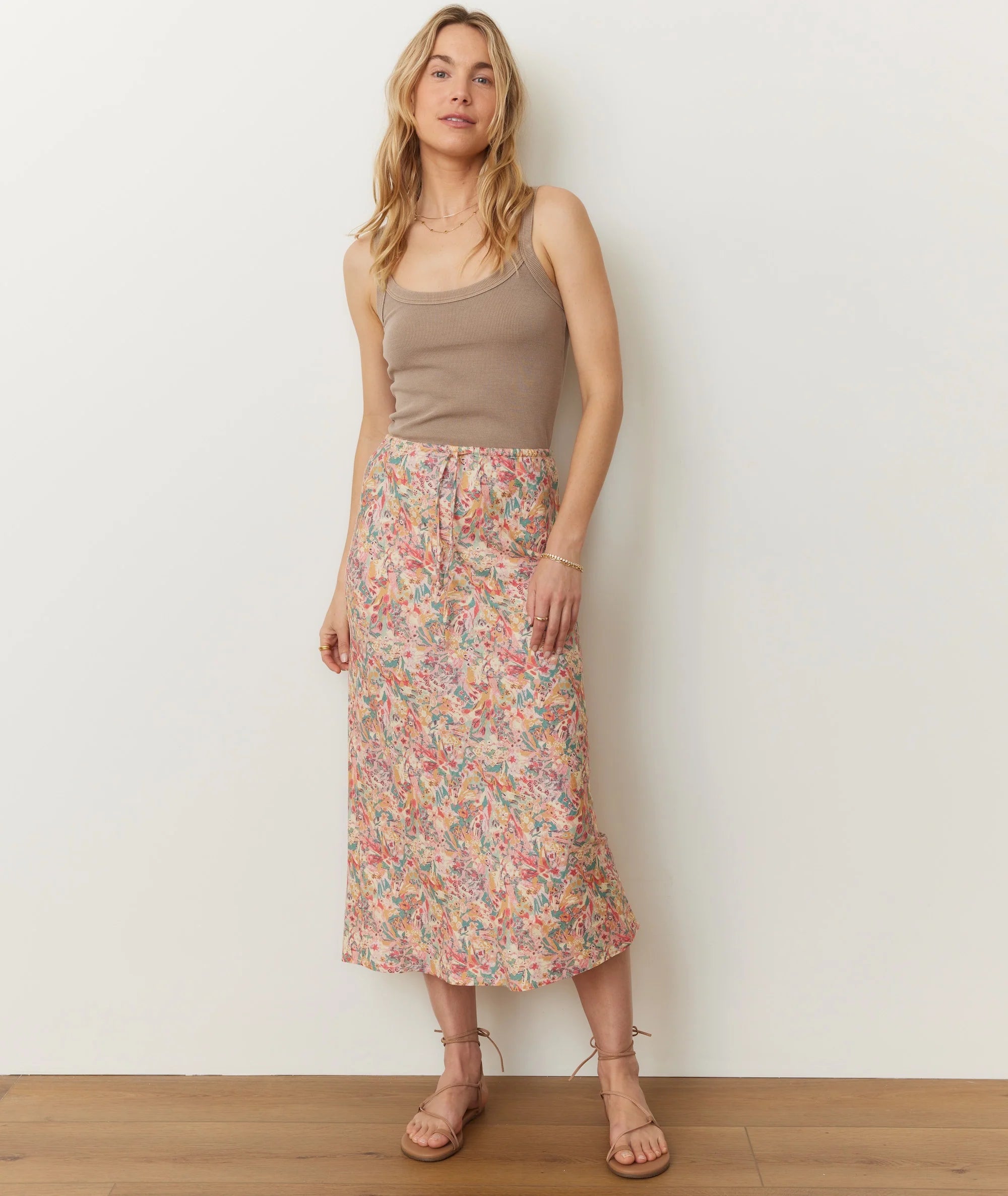 Marine Layer Avery Hemp Midi Skirt