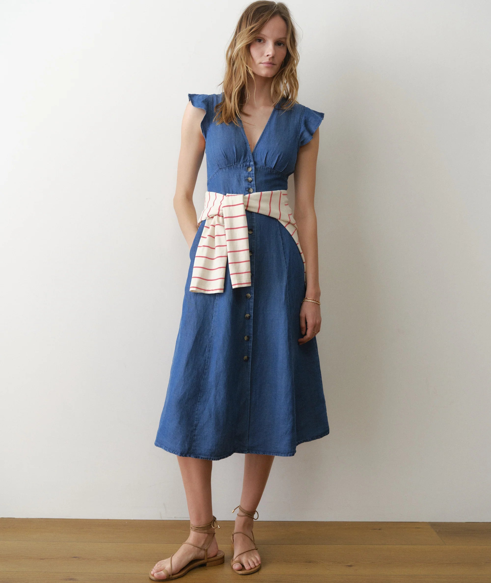 Camila Midi Dress - Medium Wash