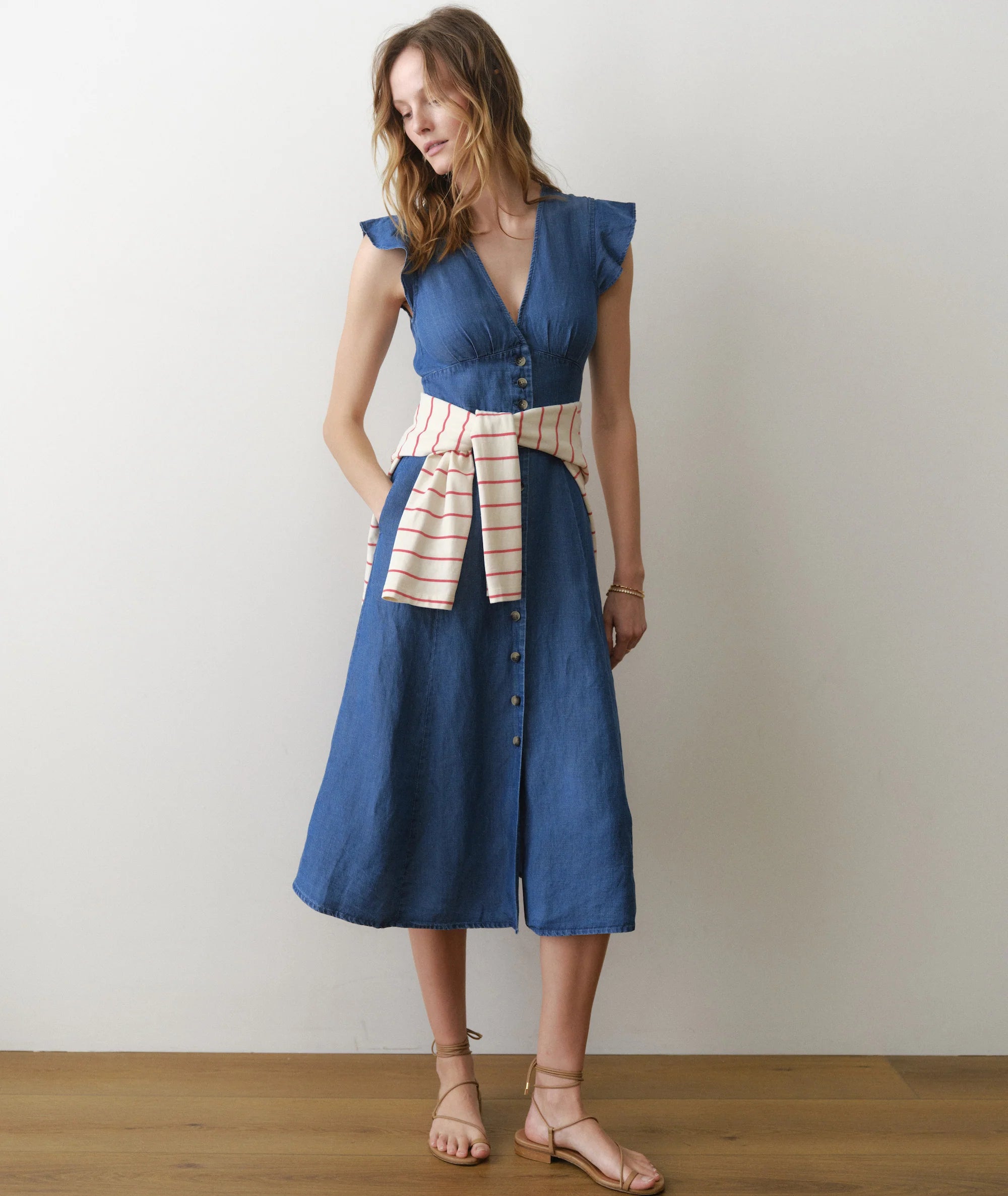 Camila Midi Dress - Medium Wash