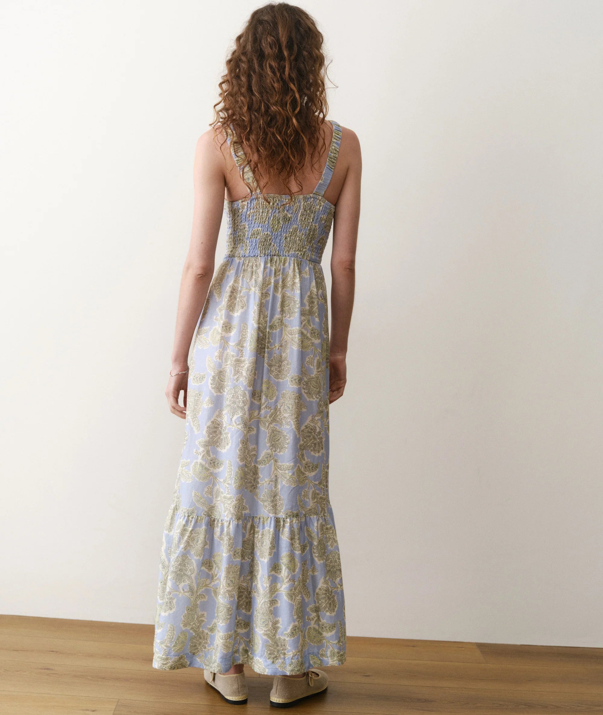 Selene Maxi Dress - Blue Floral