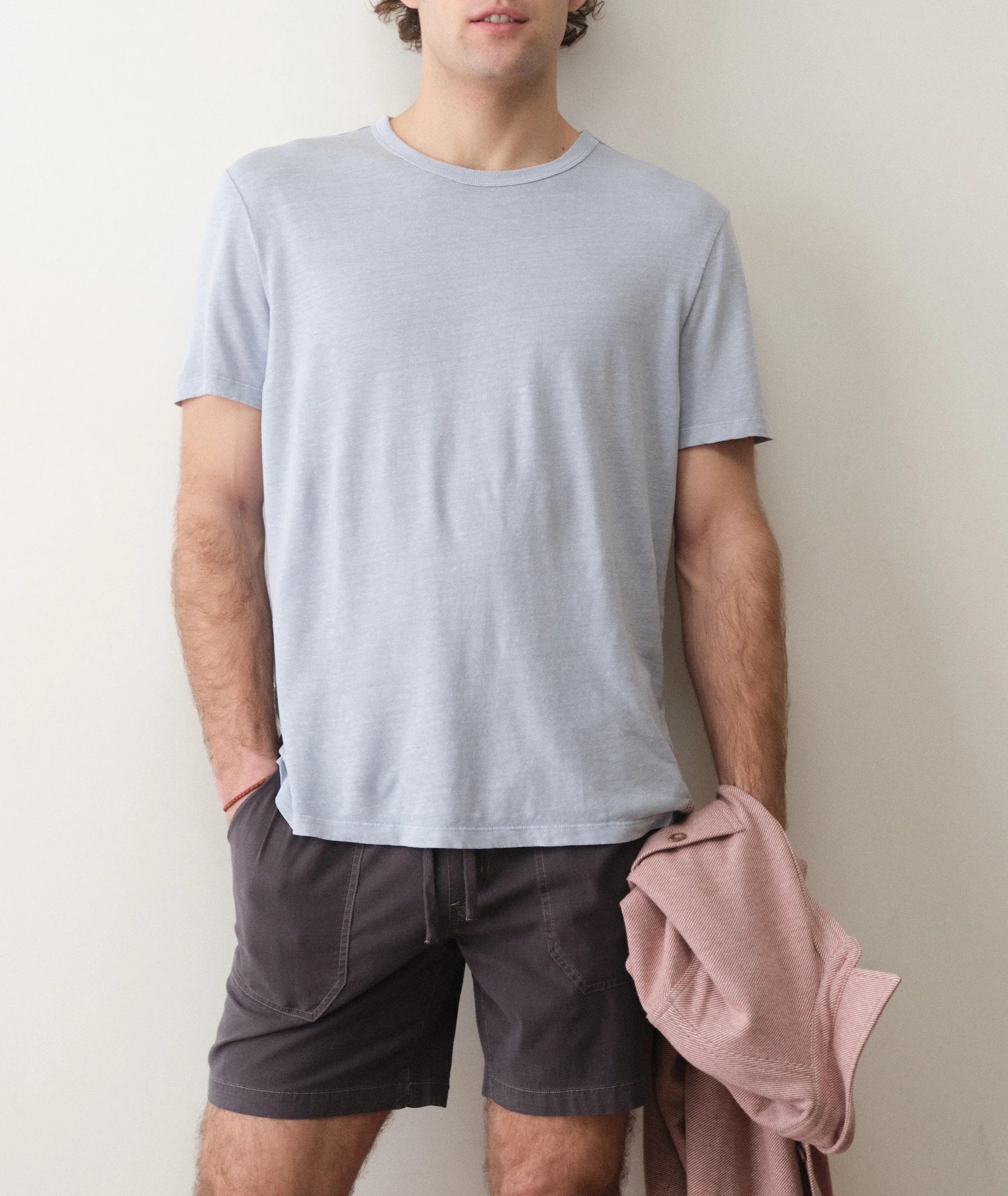 Relaxed Hemp Cotton Tee - Soft Chambray