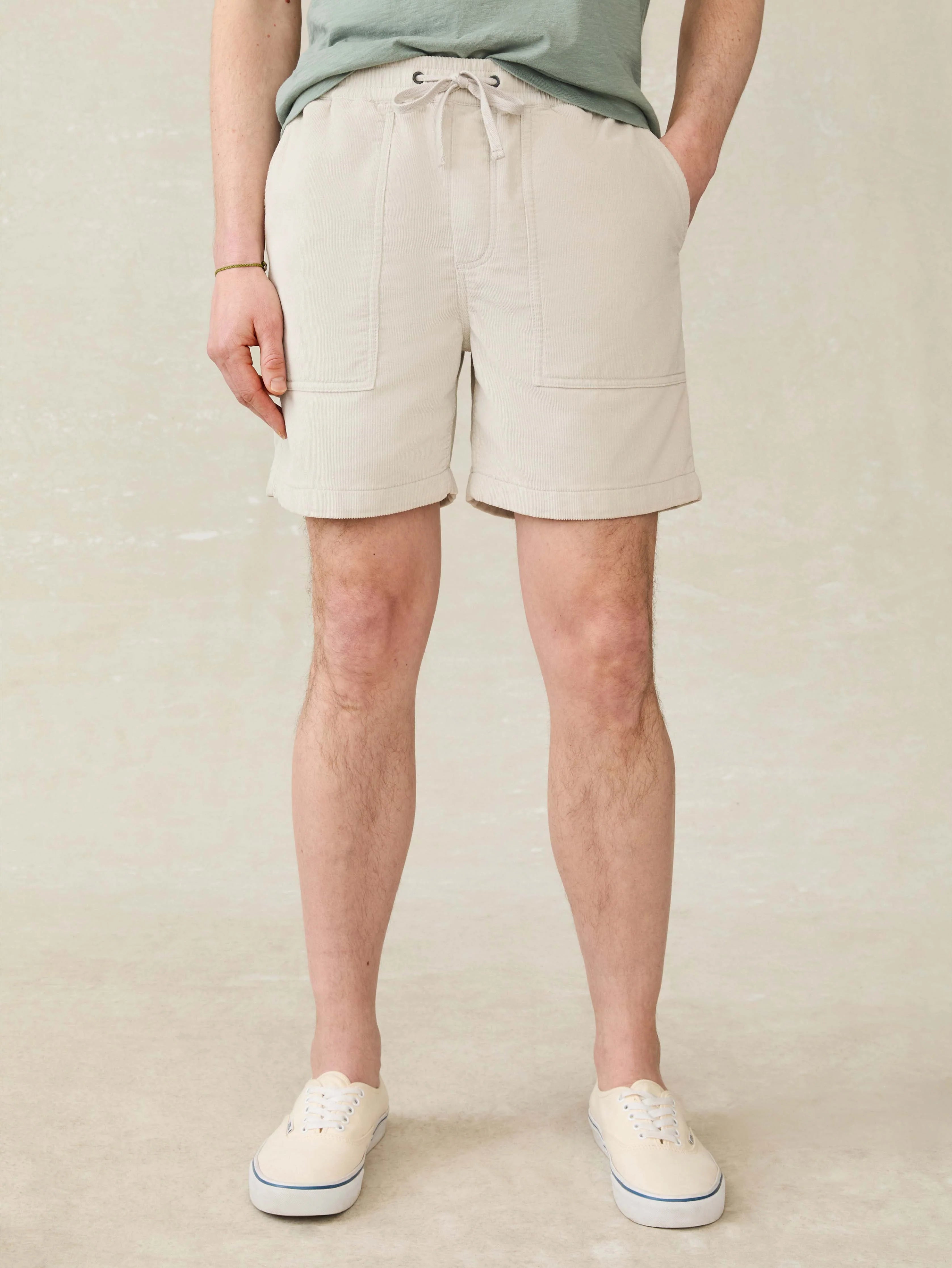 Corduroy Drawstring Utility Short