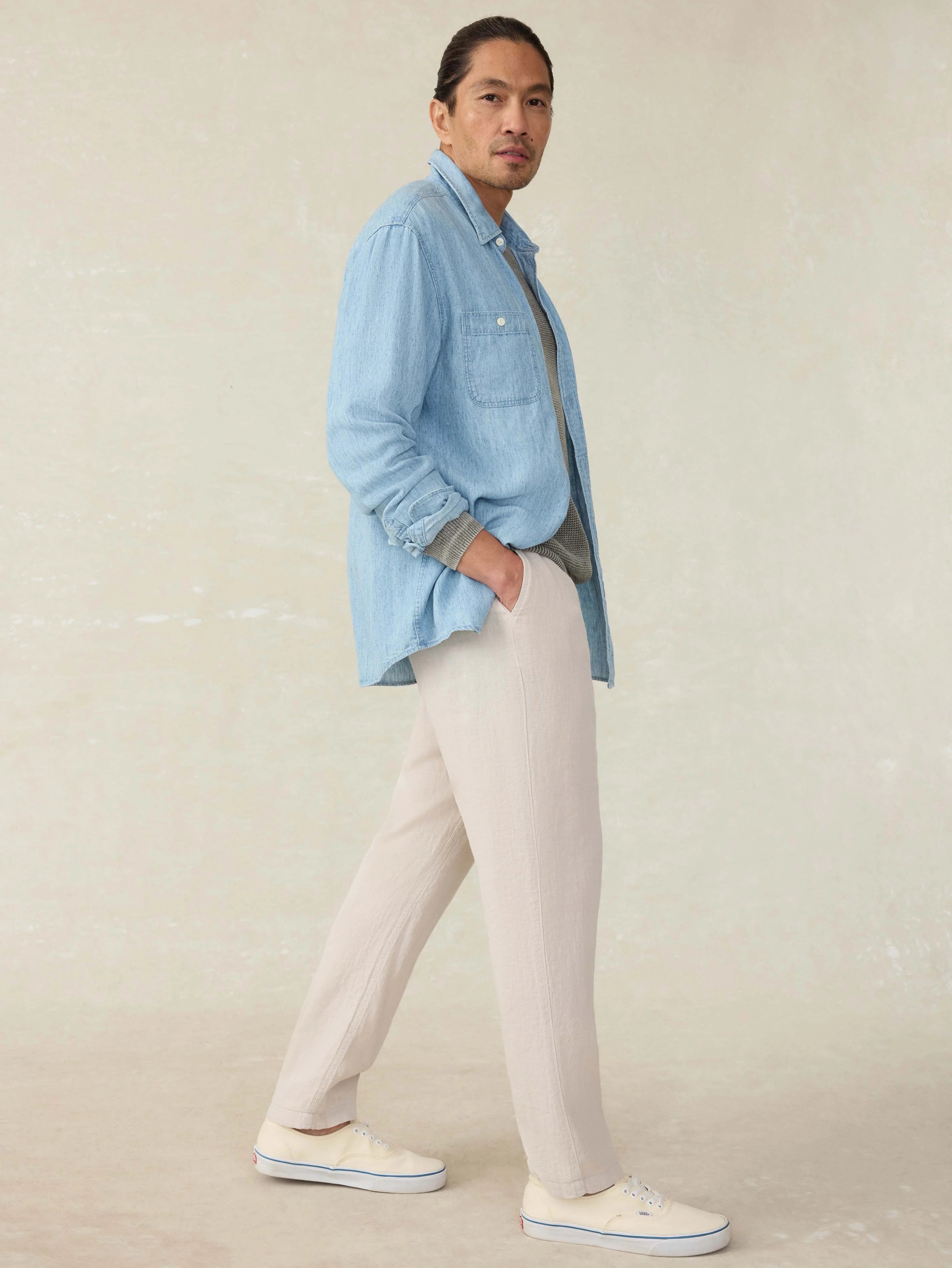 Linen Drawstring Pant