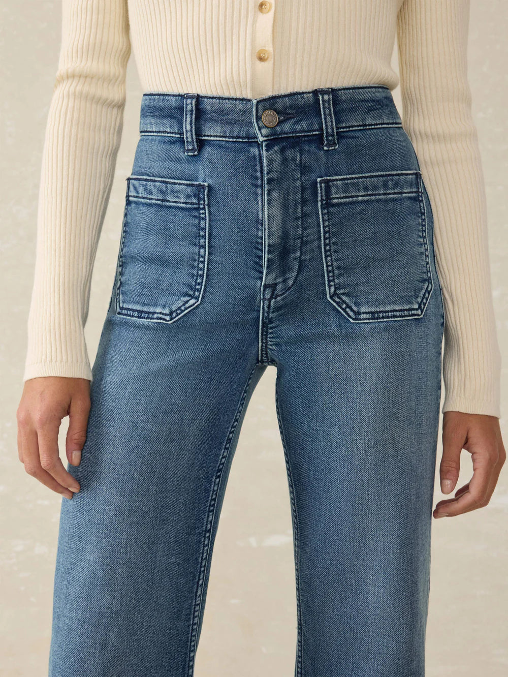 Stretch Terry Patch Pocket Ankle Pant