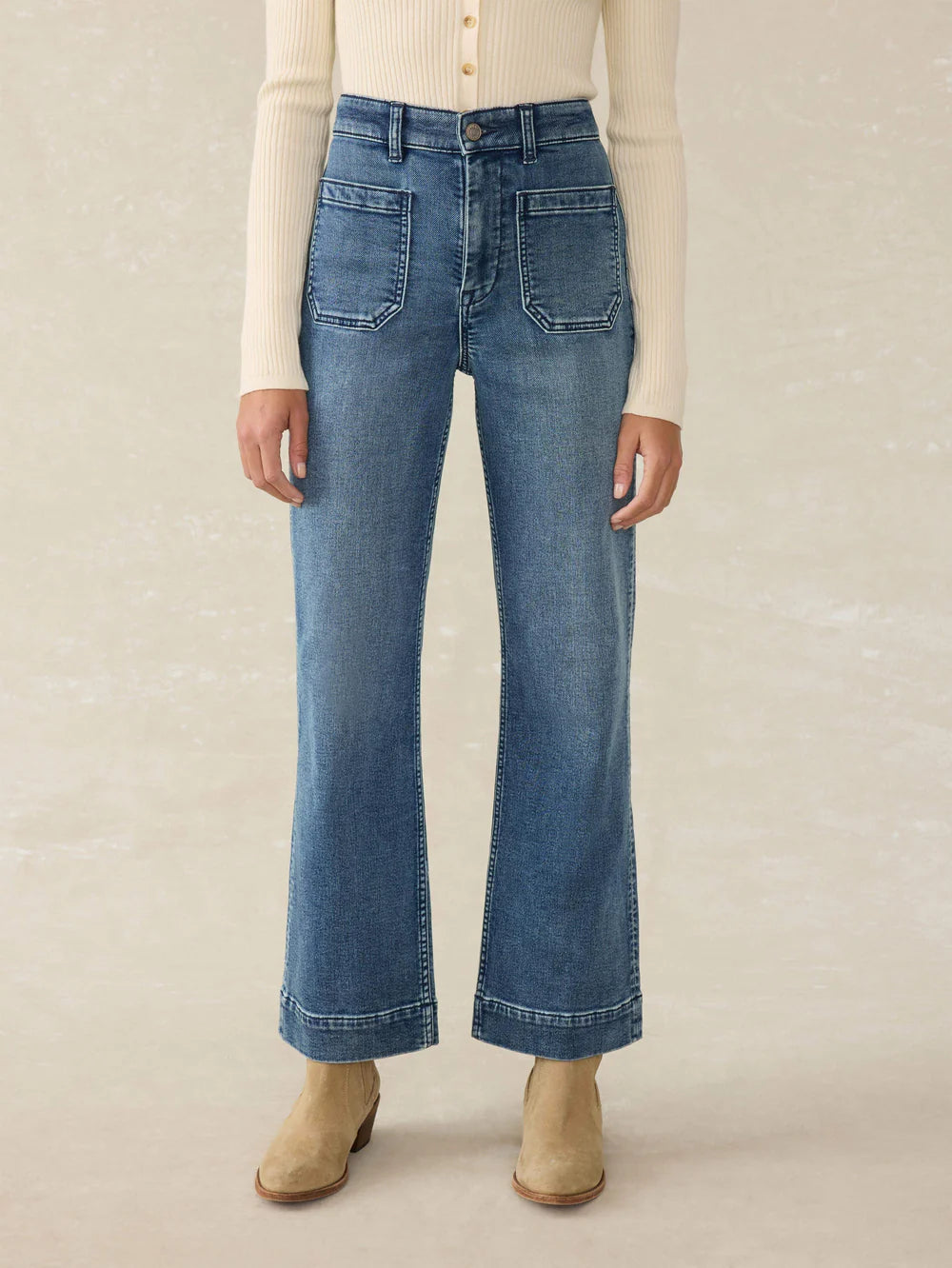 Stretch Terry Patch Pocket Ankle Pant