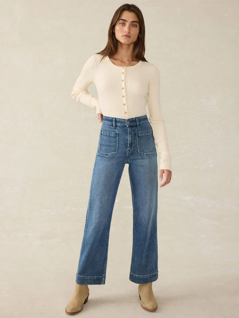 Stretch Terry Patch Pocket Ankle Pant