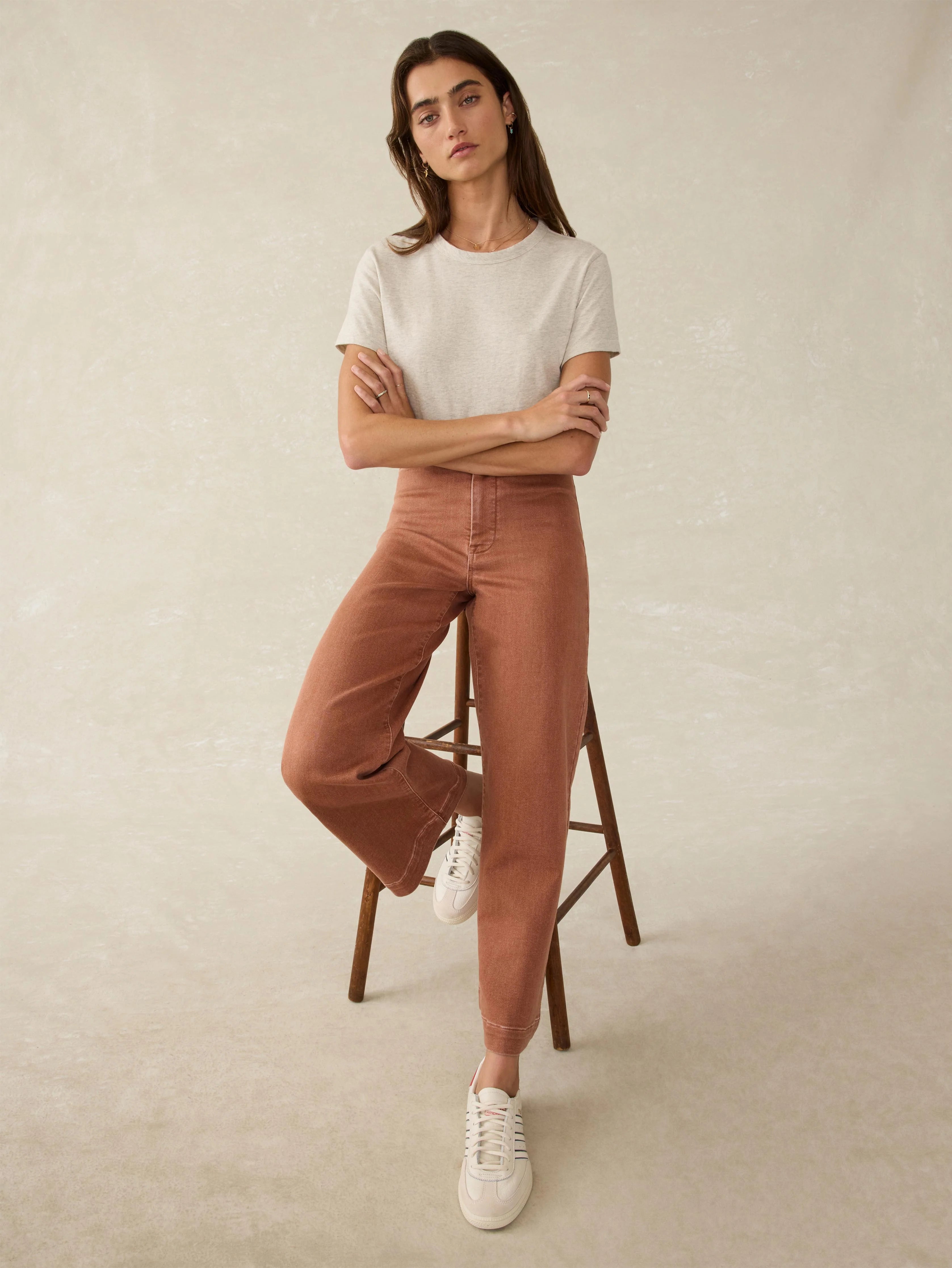 Stretch Terry Harbor Ankle Pant