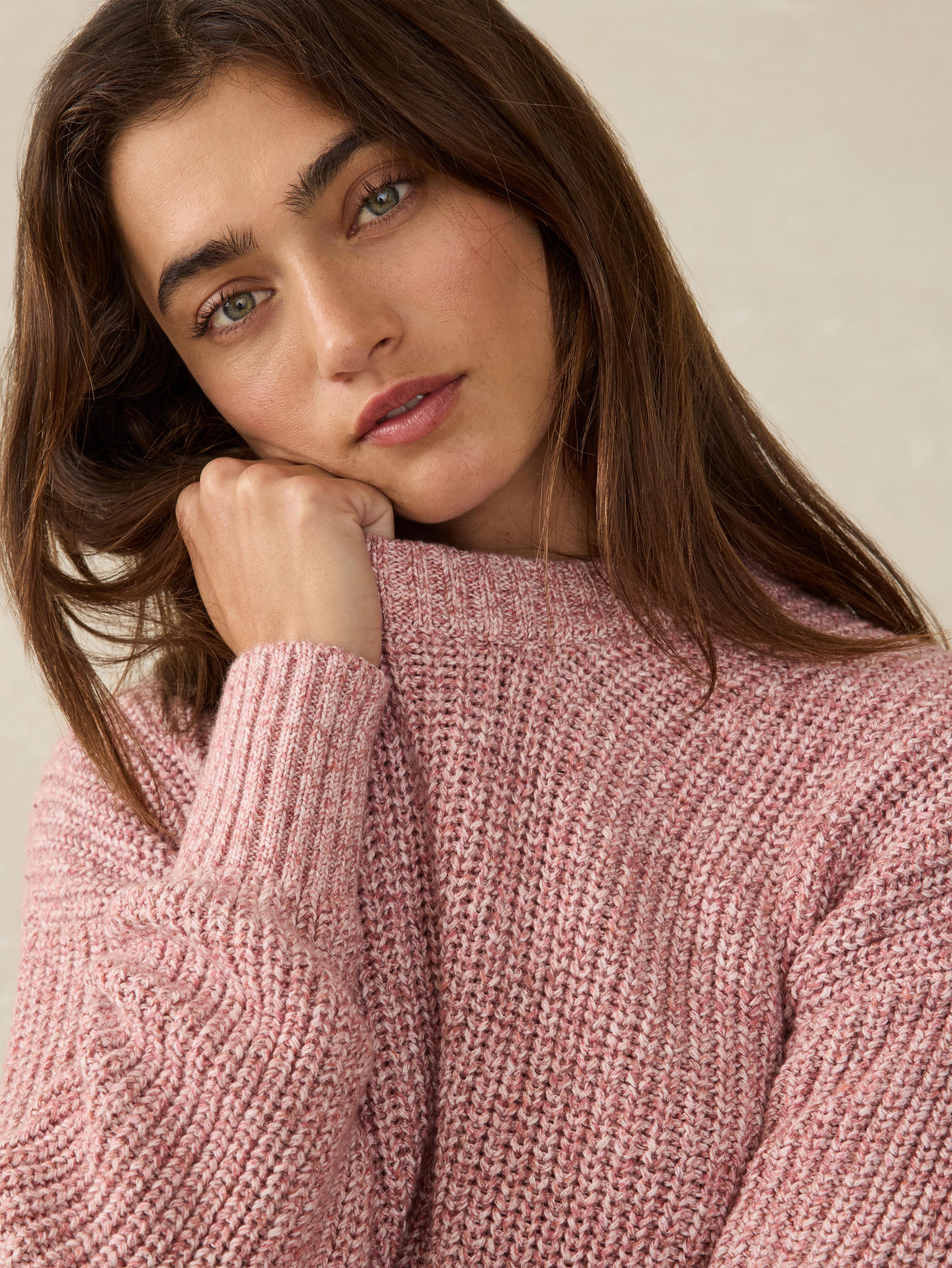 Sunwashed Cotton Fisherman Sweater