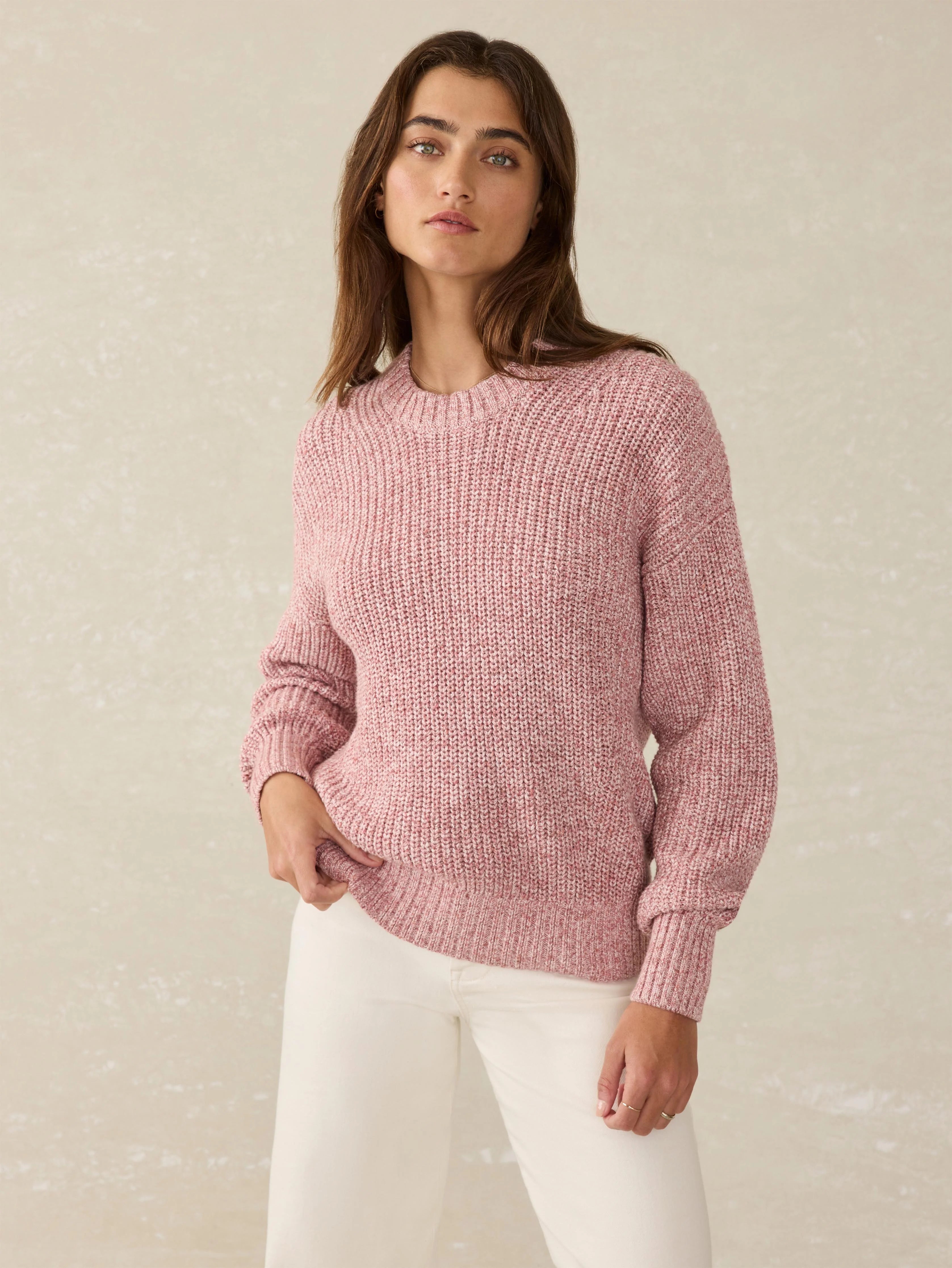Sunwashed Cotton Fisherman Sweater