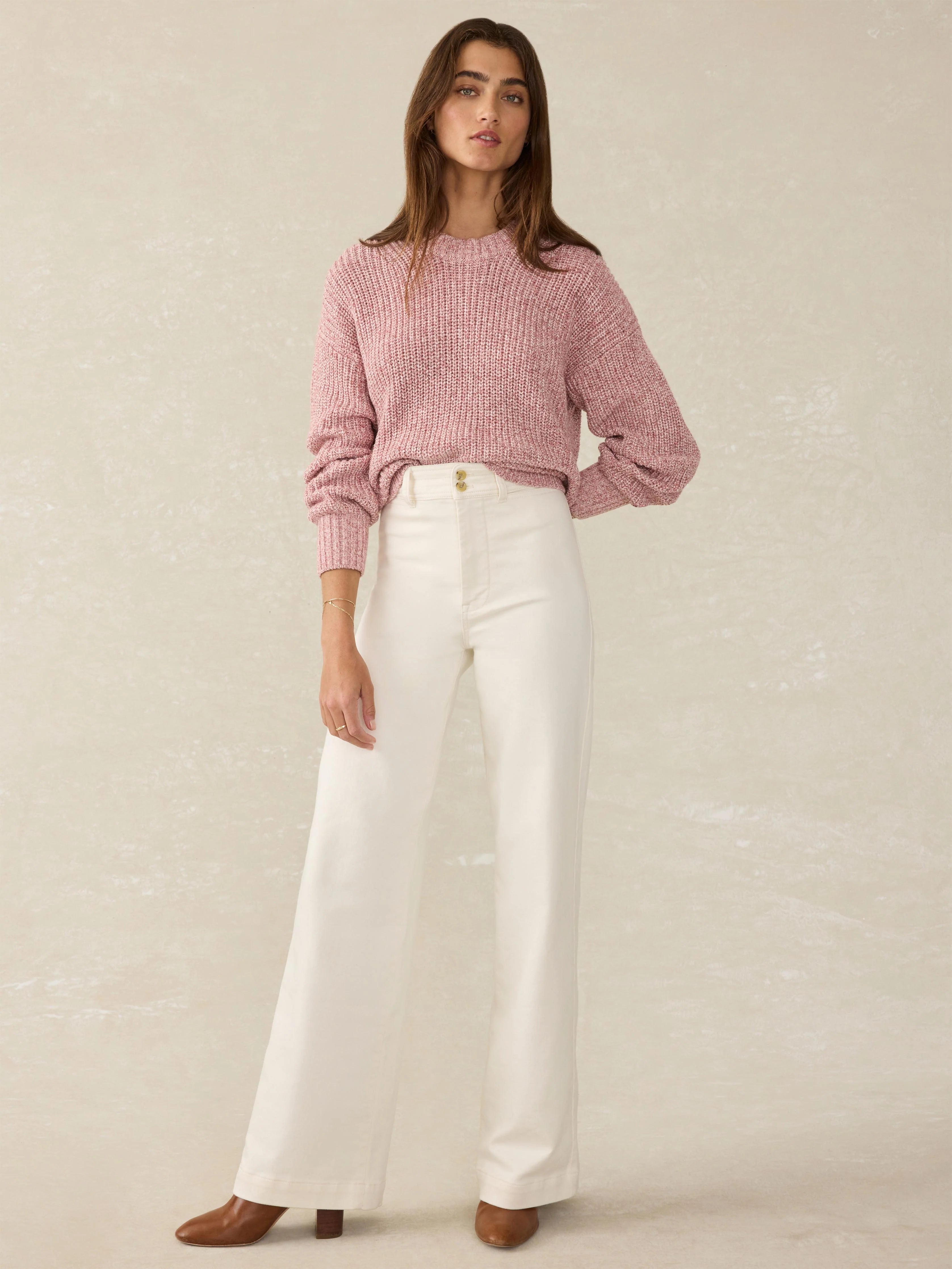 Sunwashed Cotton Fisherman Sweater