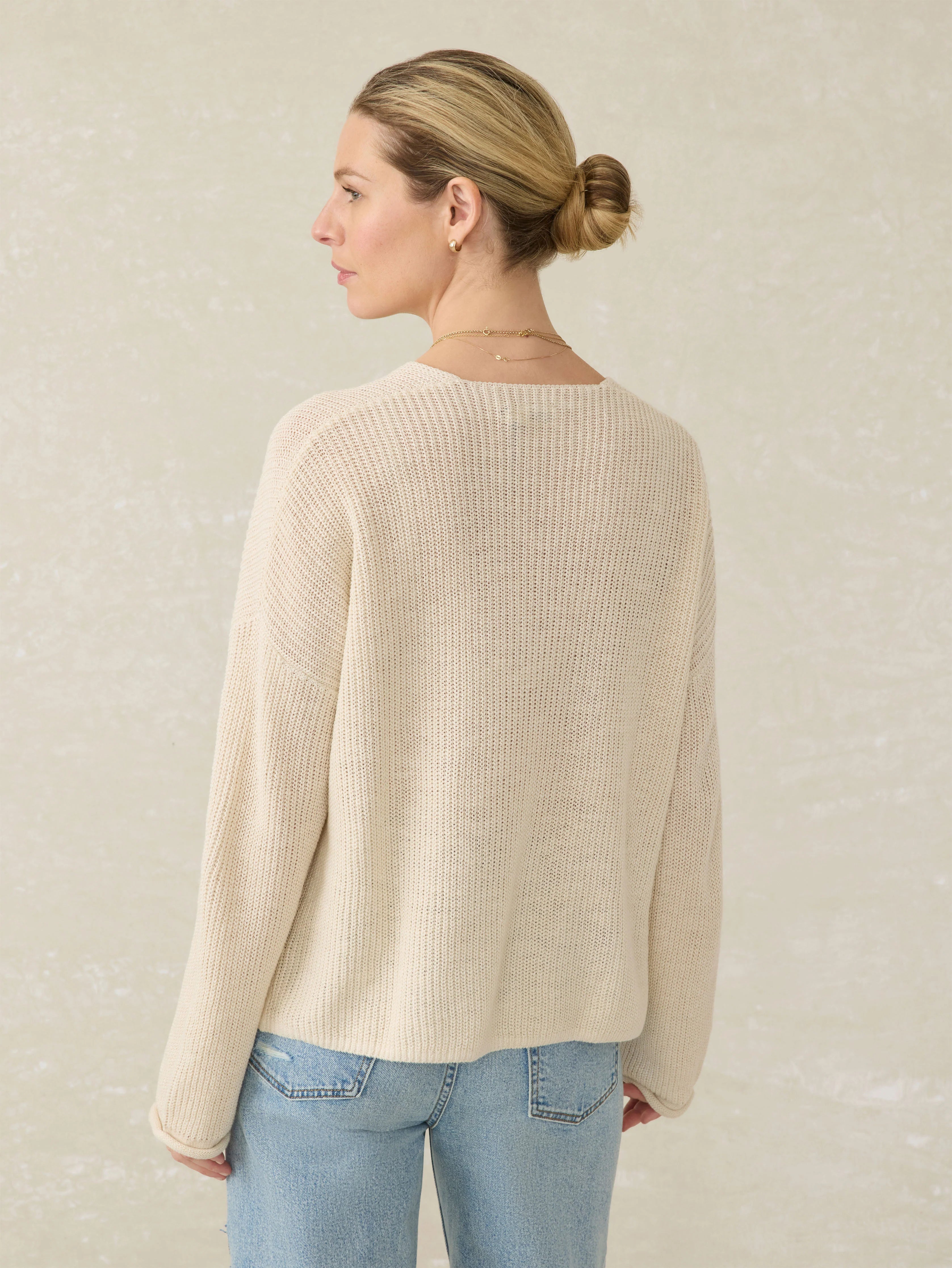 Miramar Linen V-Neck Sweater