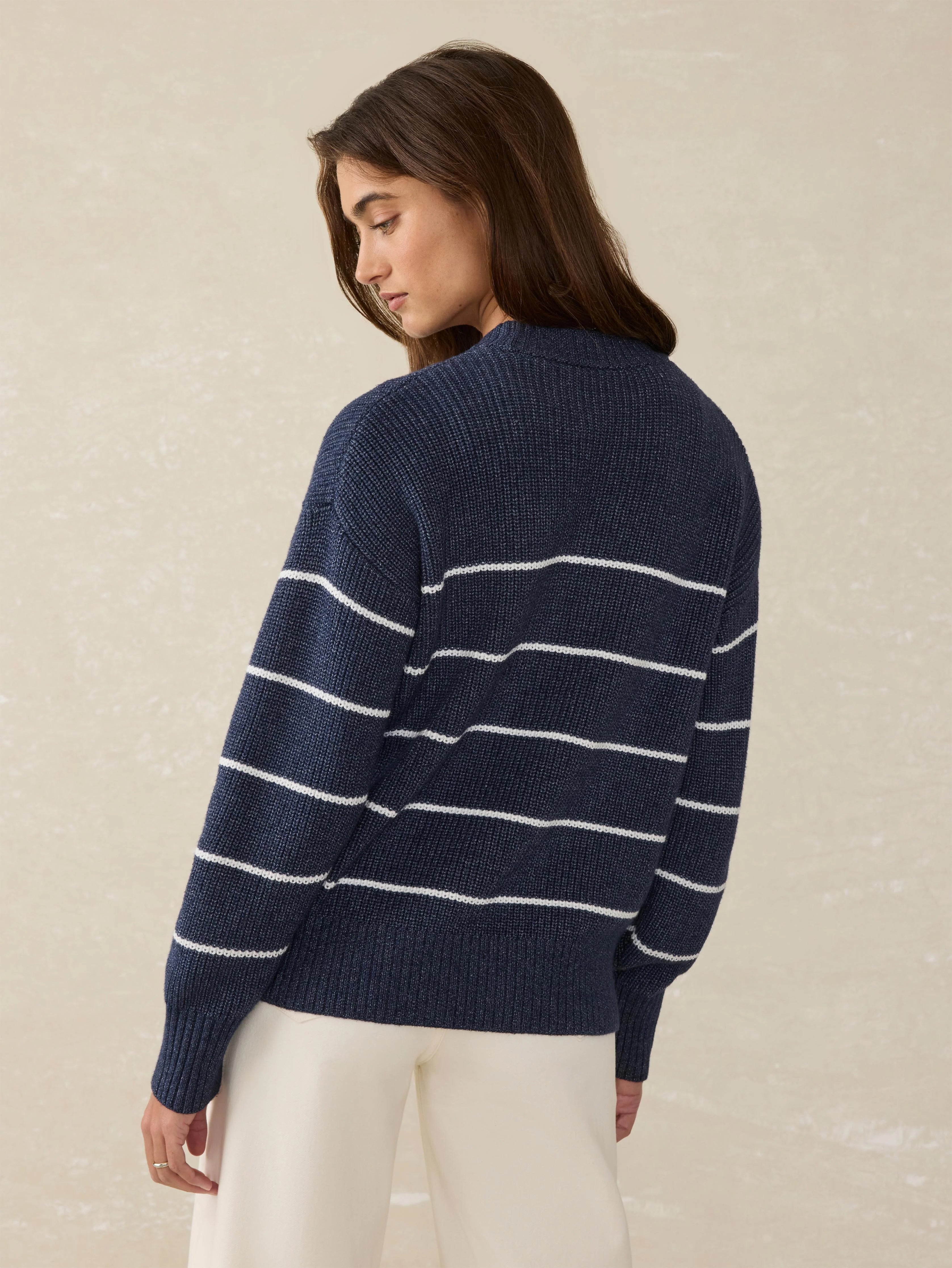Sunwashed Cotton Fisherman Sweater