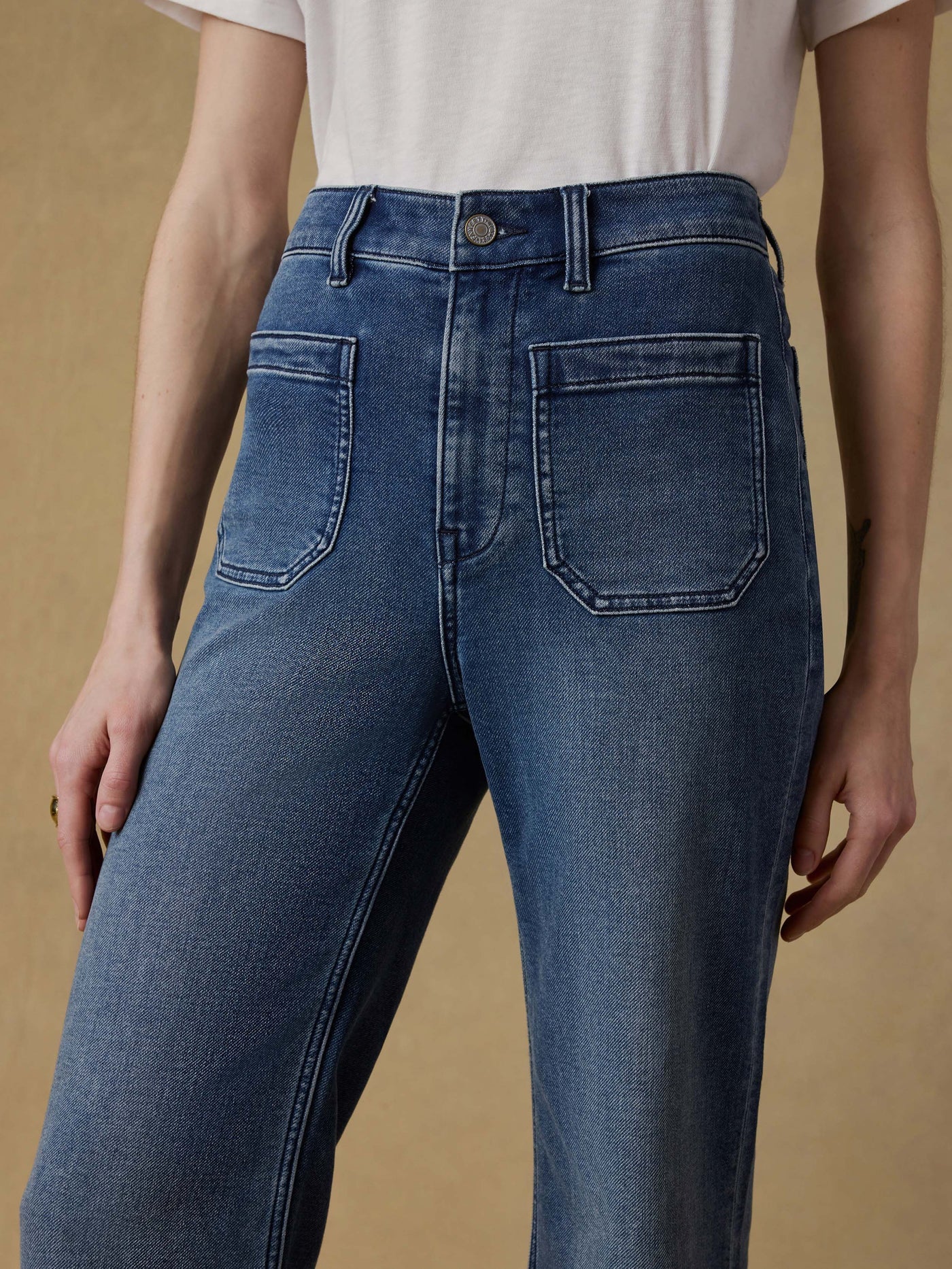 Stretch Terry Patch Pocket Ankle Pant - Riverton