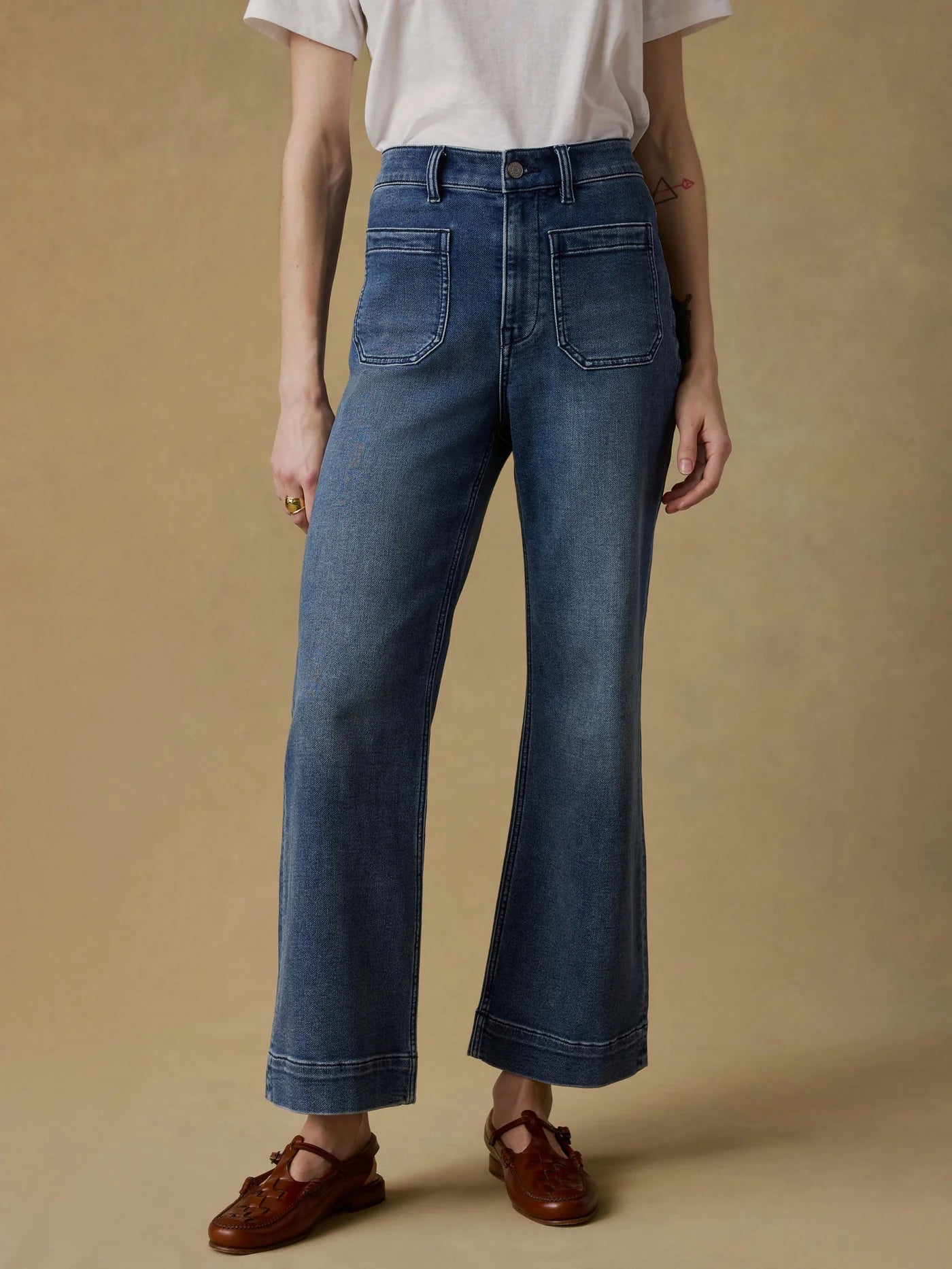 Stretch Terry Patch Pocket Ankle Pant - Riverton