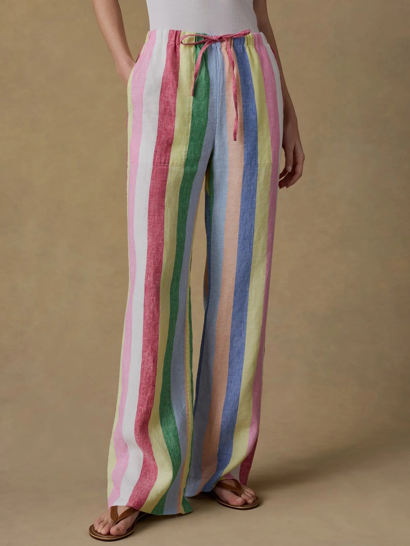 Laidback Linen Pant - Sunbeam Stripe