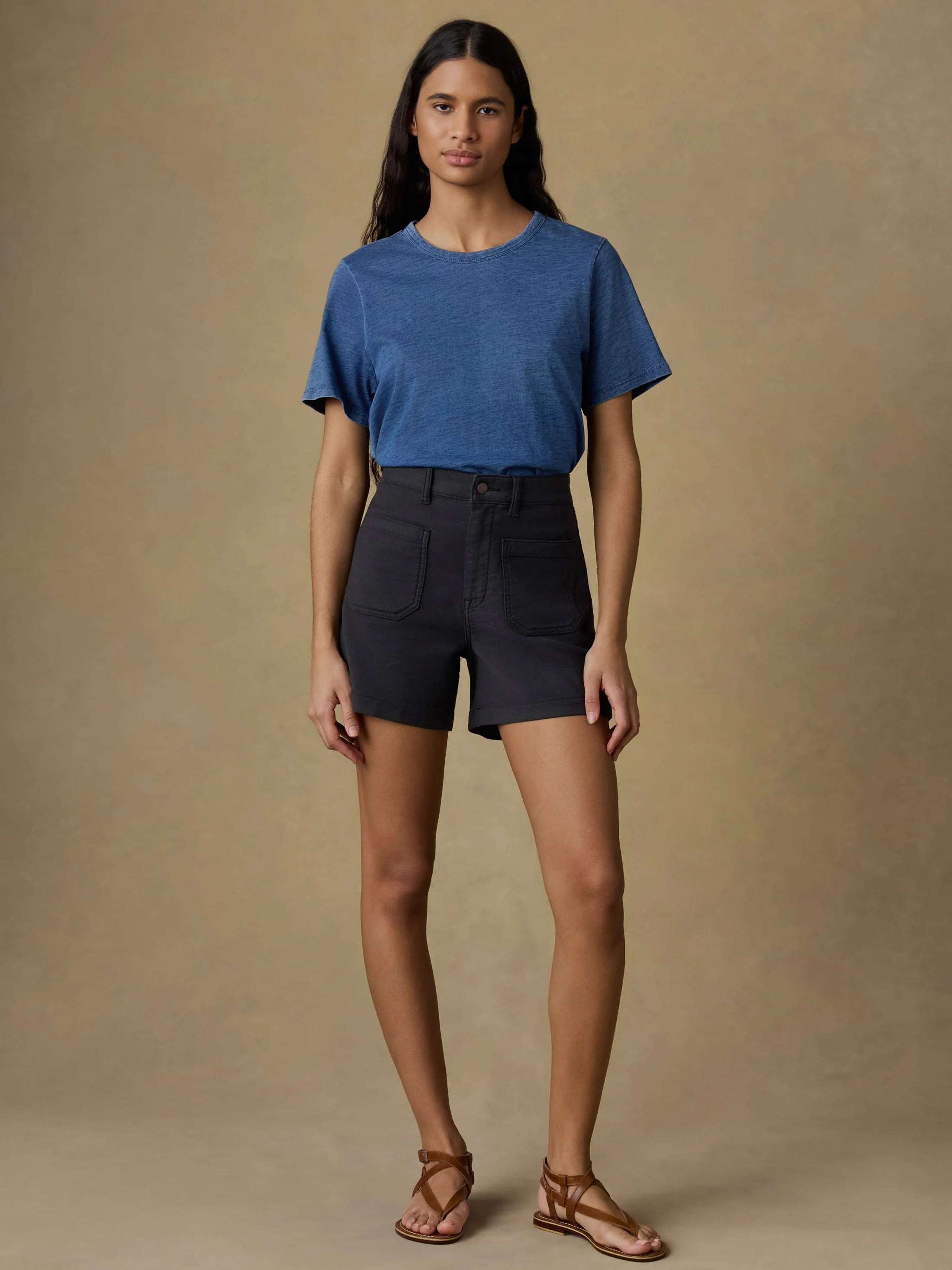 Stretch Terry Patch Pocket Short - Onyx Black