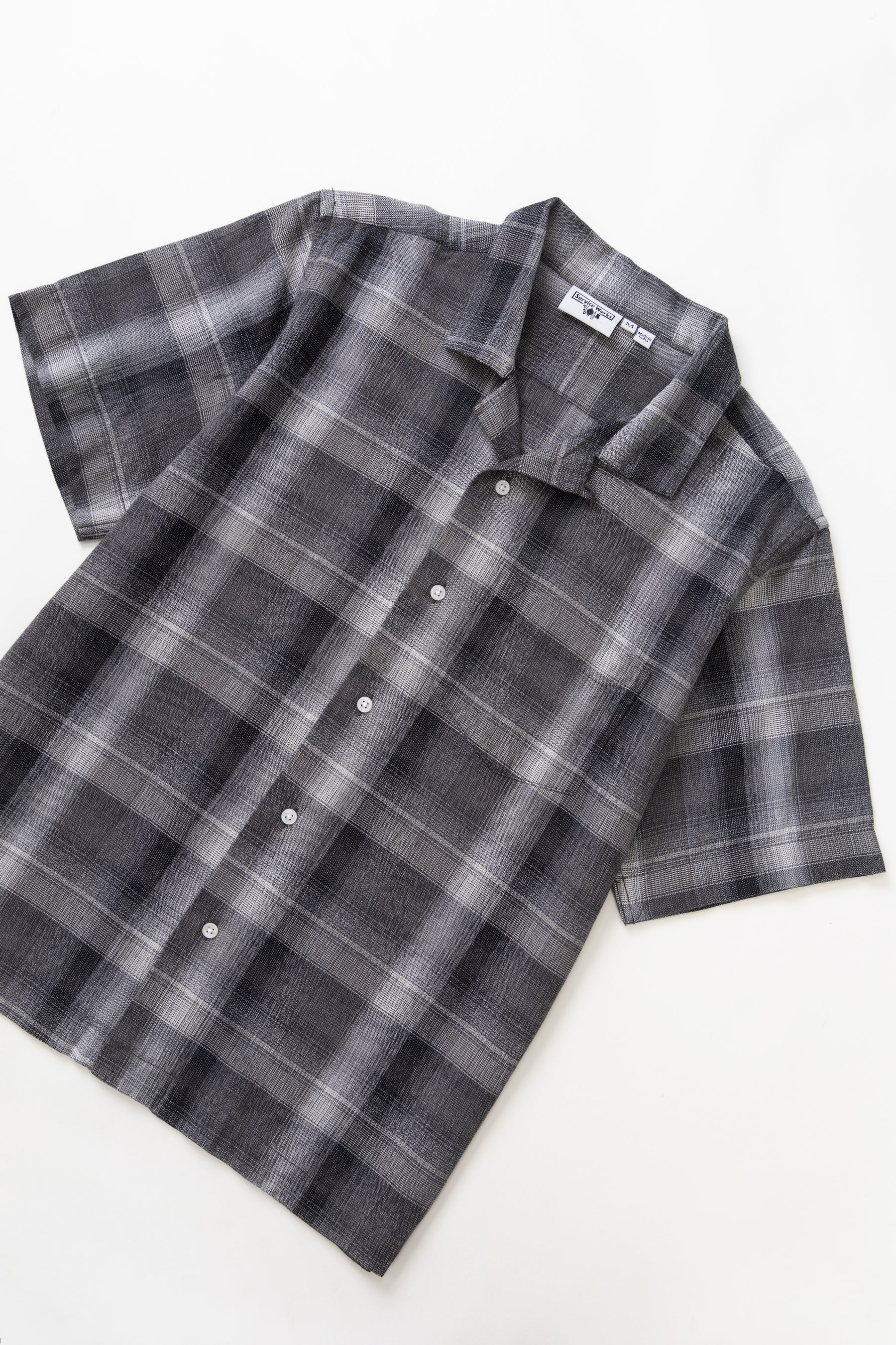 Plaid Resort Shirt - Black