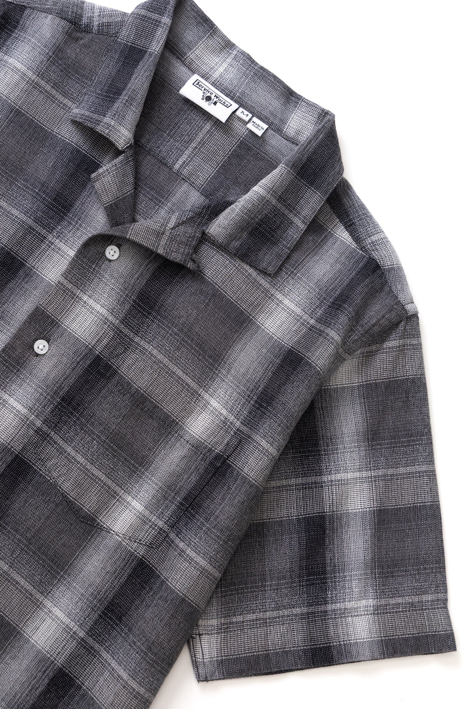 Plaid Resort Shirt - Black