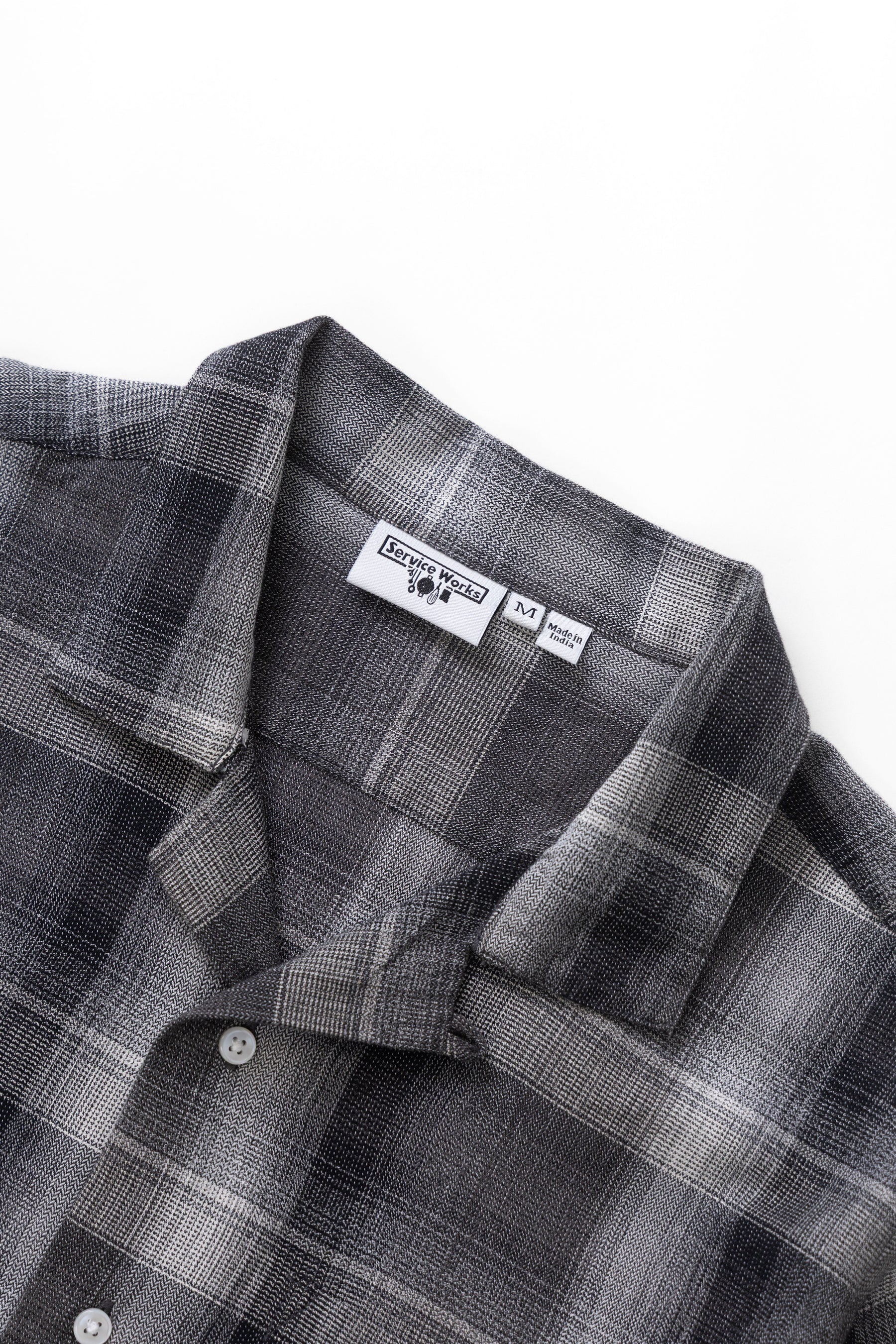 Plaid Resort Shirt - Black