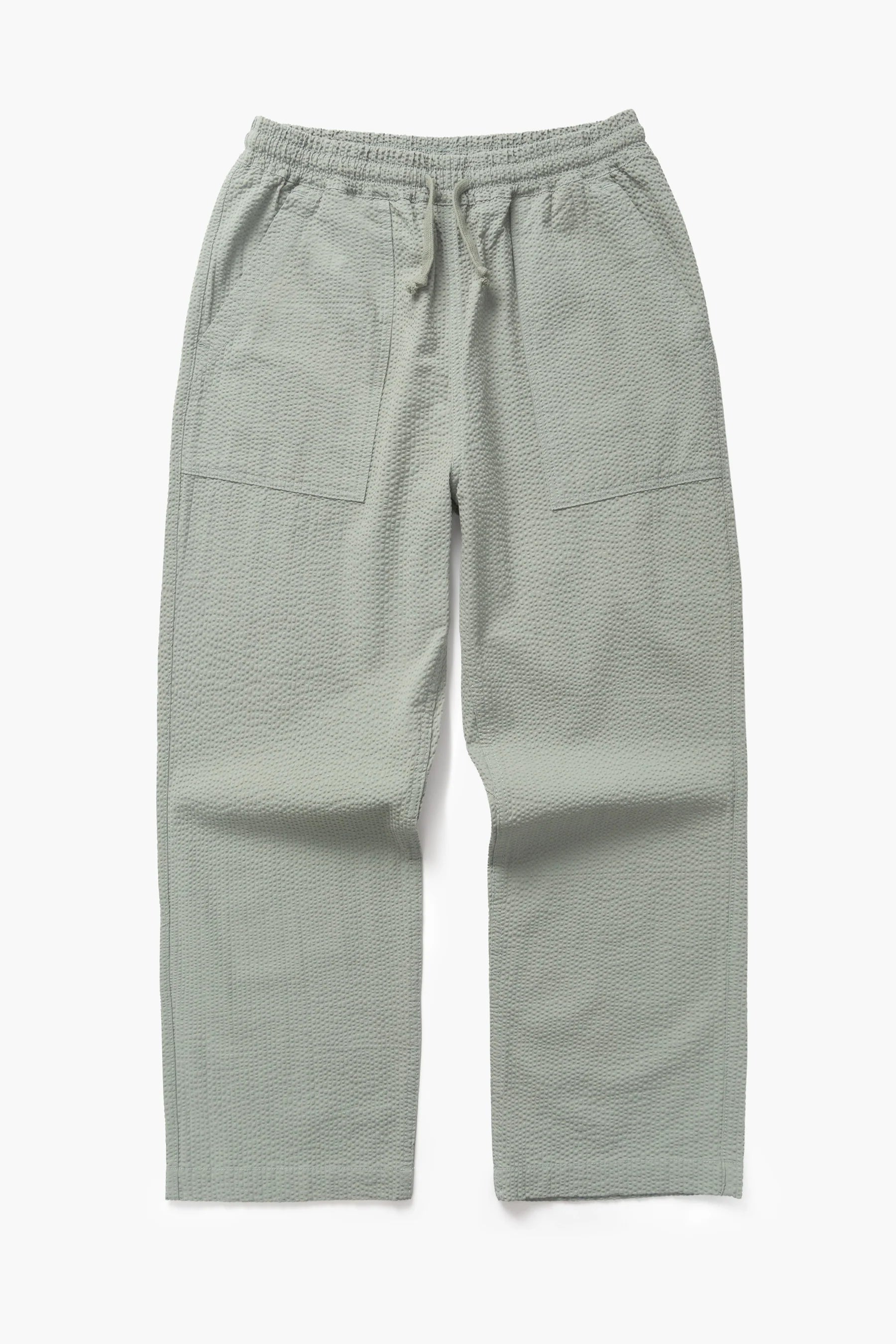 Seersucker Chef Pants - Sage