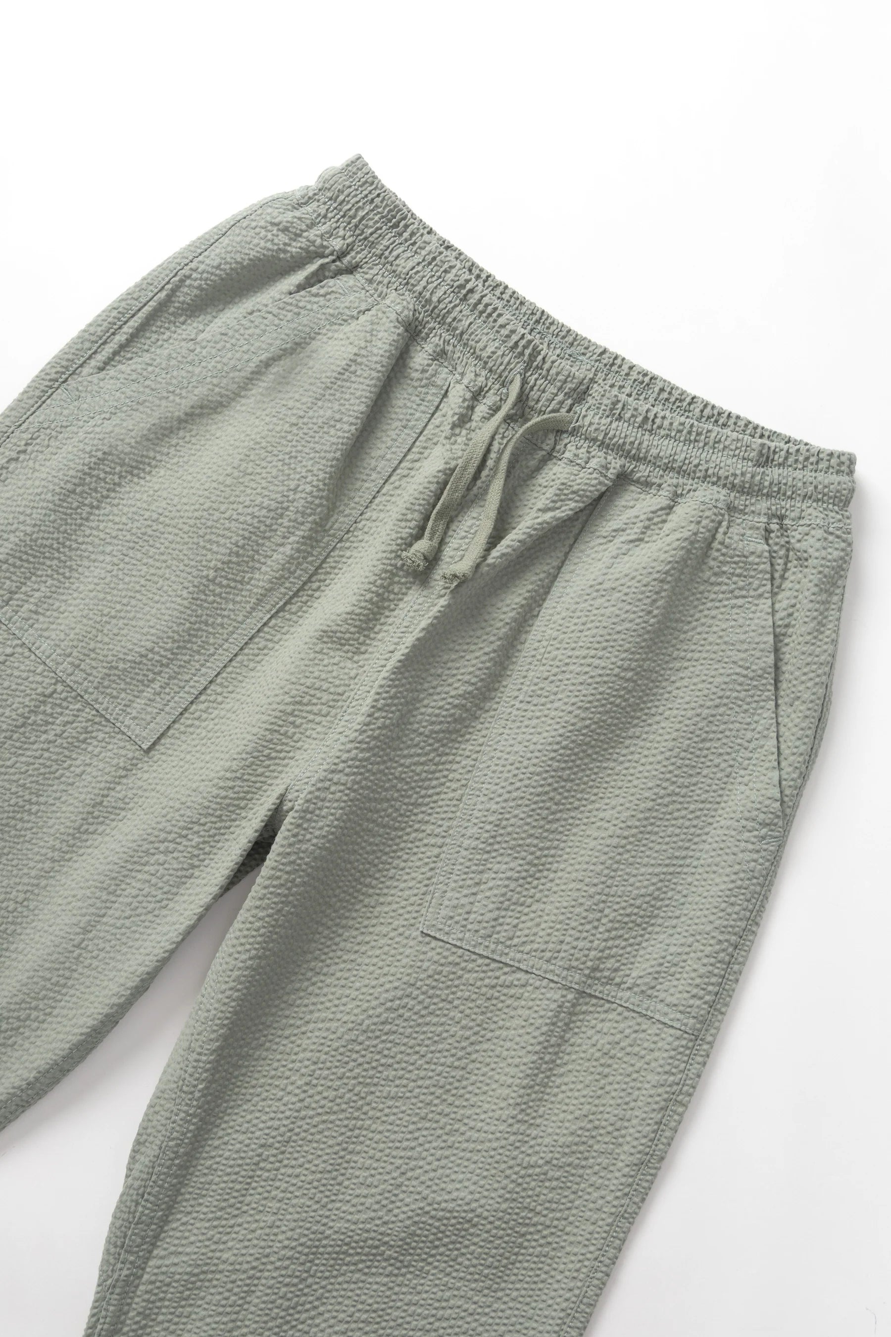 Seersucker Chef Pants - Sage
