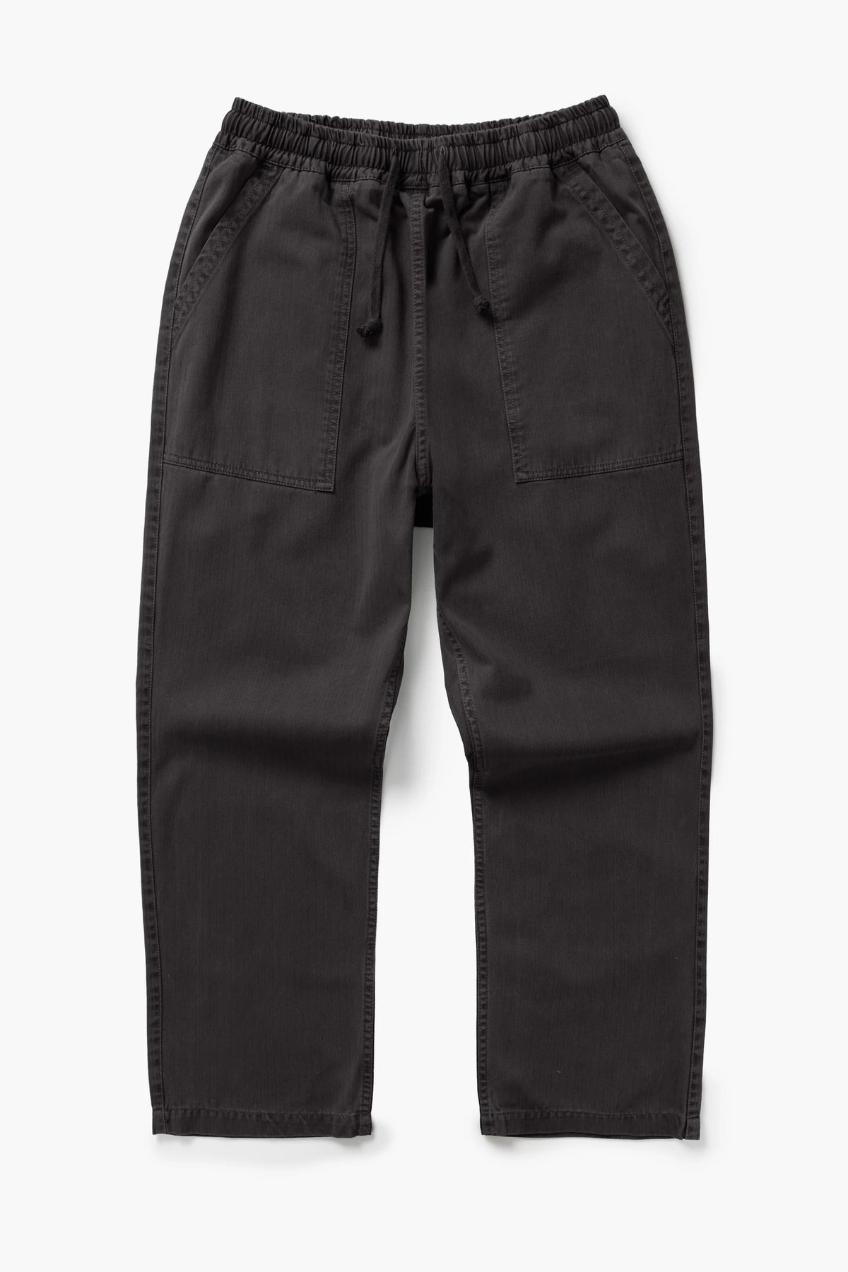 Pigment Herringbone Chef Pants - Black