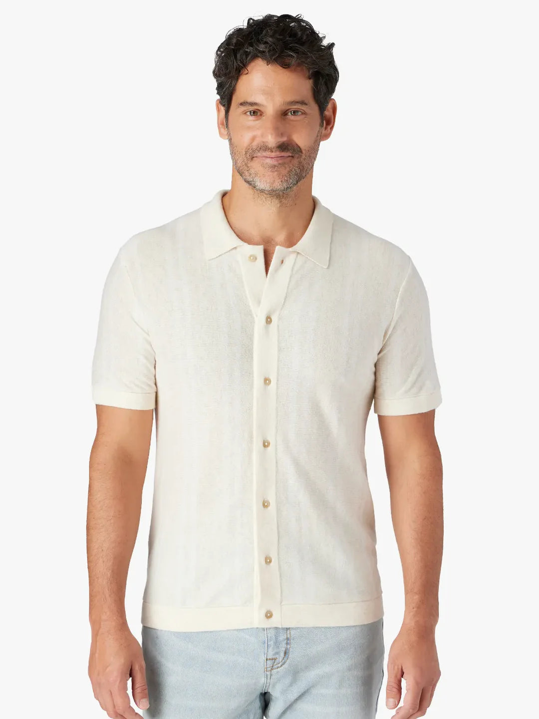 Seawool Sweater Shirt - Neutral Beach Stripe