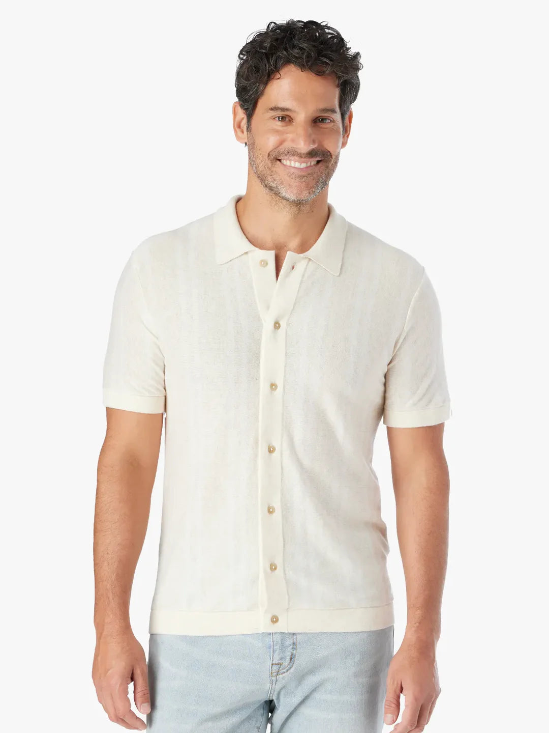 Seawool Sweater Shirt - Neutral Beach Stripe