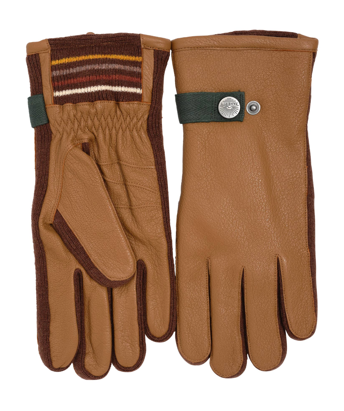Leather Glove with Striped Rib Winter25