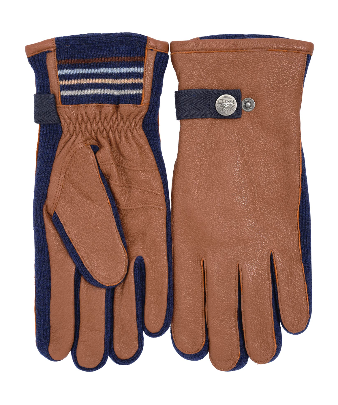 Leather Glove with Striped Rib Winter25