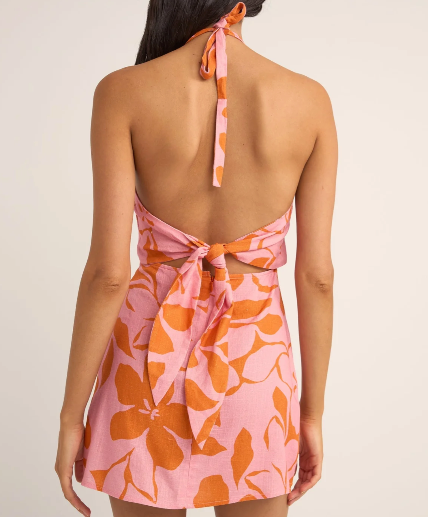Bora Bora Floral Halter Mini Dress