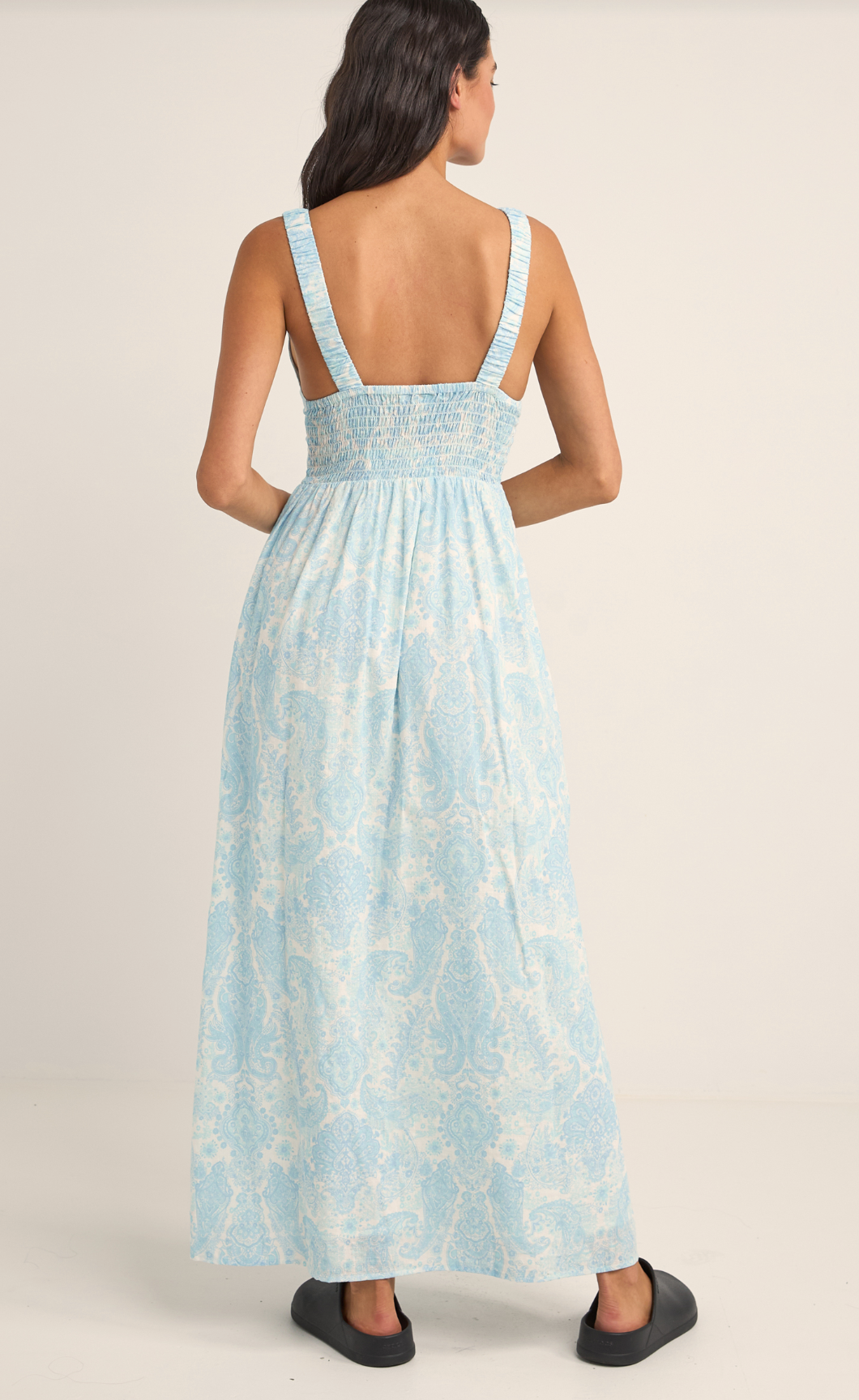 Jean Paisley Maxi Dress