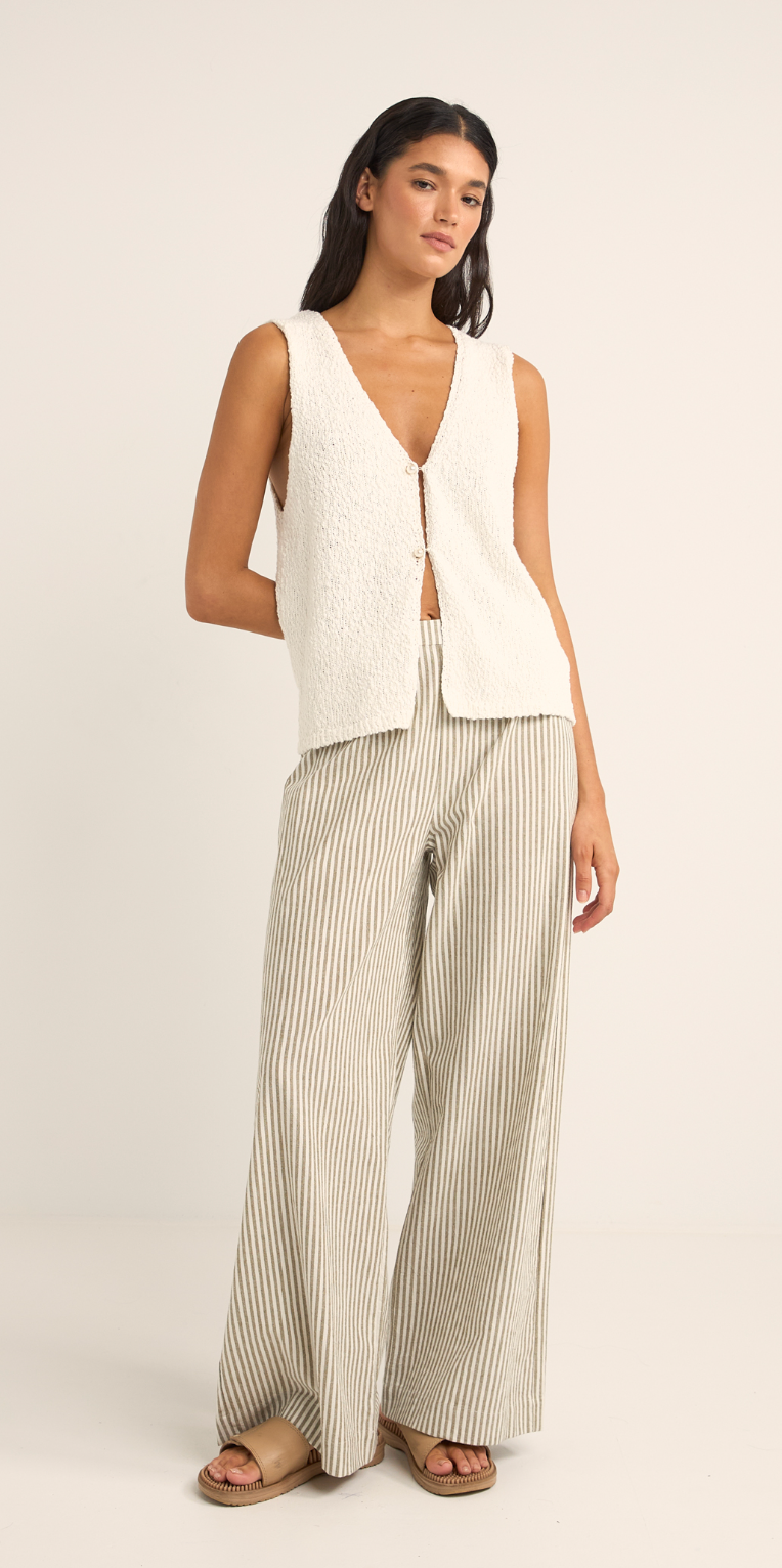 Valley Stripe Wide Leg Pant