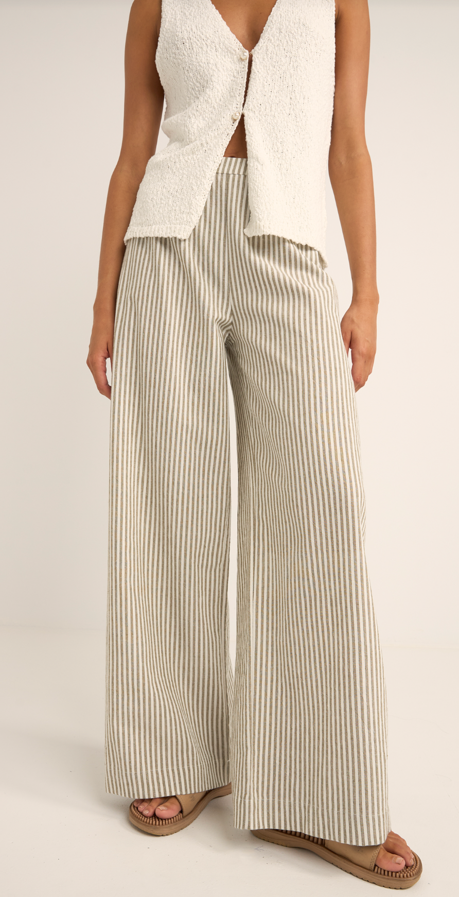 Valley Stripe Wide Leg Pant