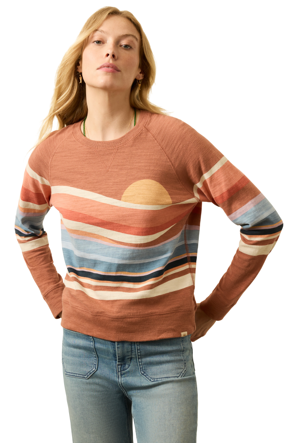 Sunwashed Slub Crewneck