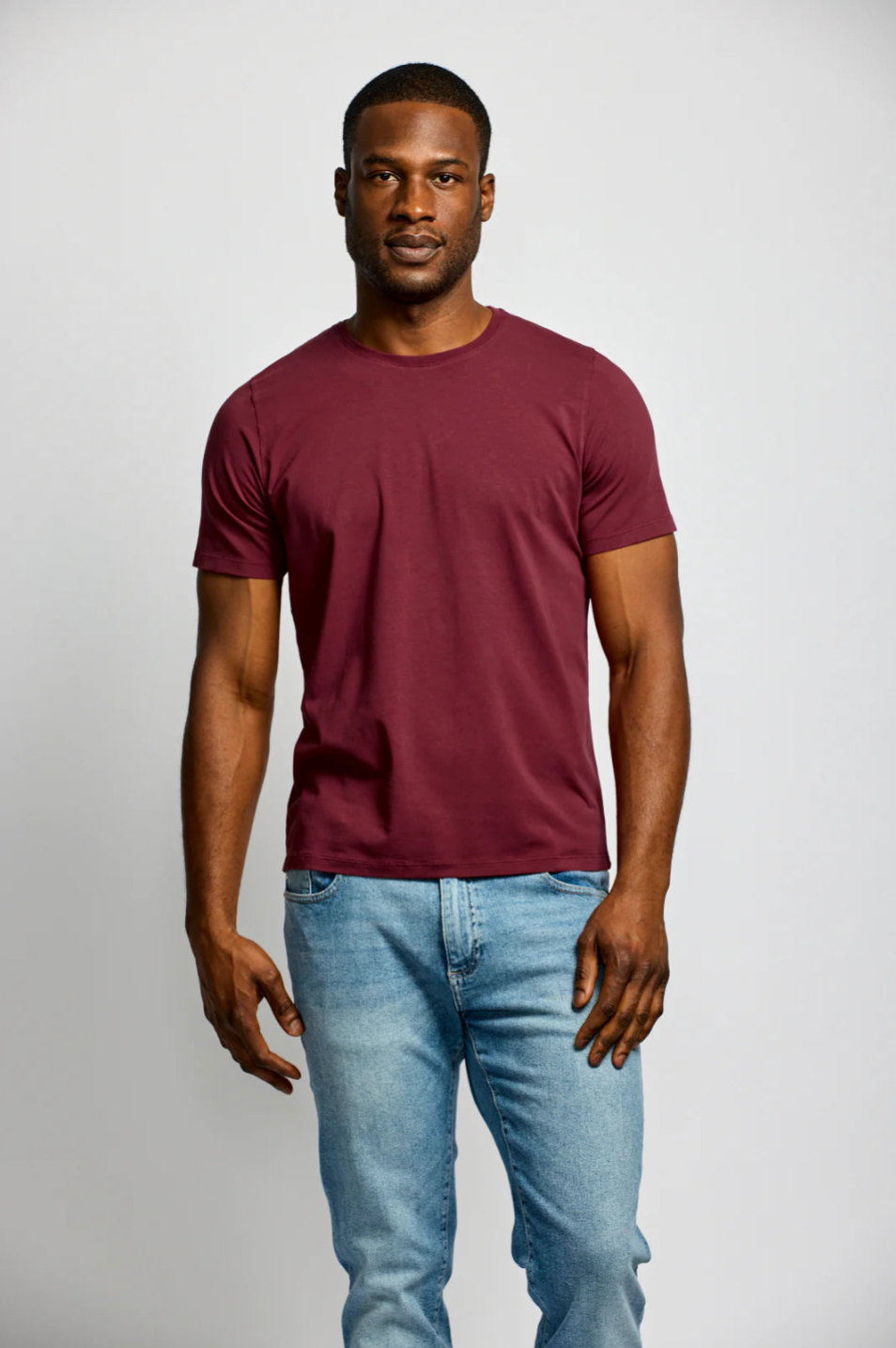 Crew Neck T-Shirt - Berry