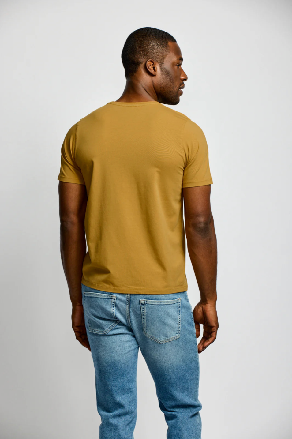 Crew Neck T-Shirt - Mustard