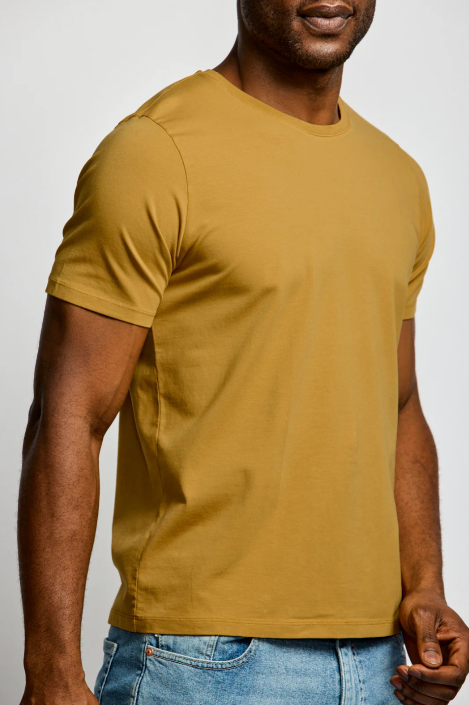 Crew Neck T-Shirt - Mustard