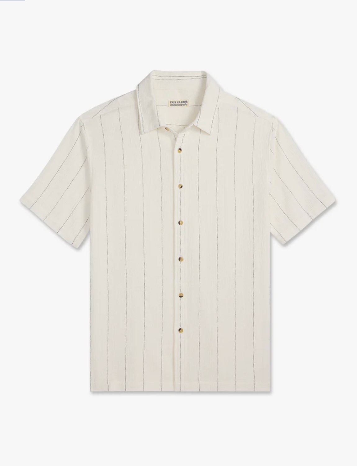 Oasis Textured Shirt - Shell Stripe