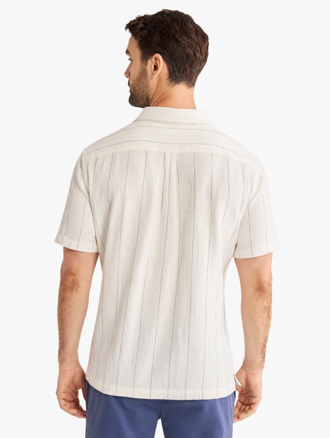 Oasis Textured Shirt - Shell Stripe