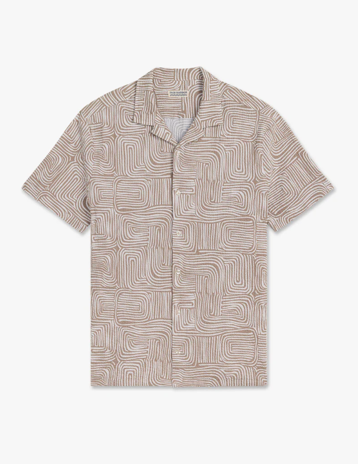 Castaway Textured Camp Shirt - Wavy Sands