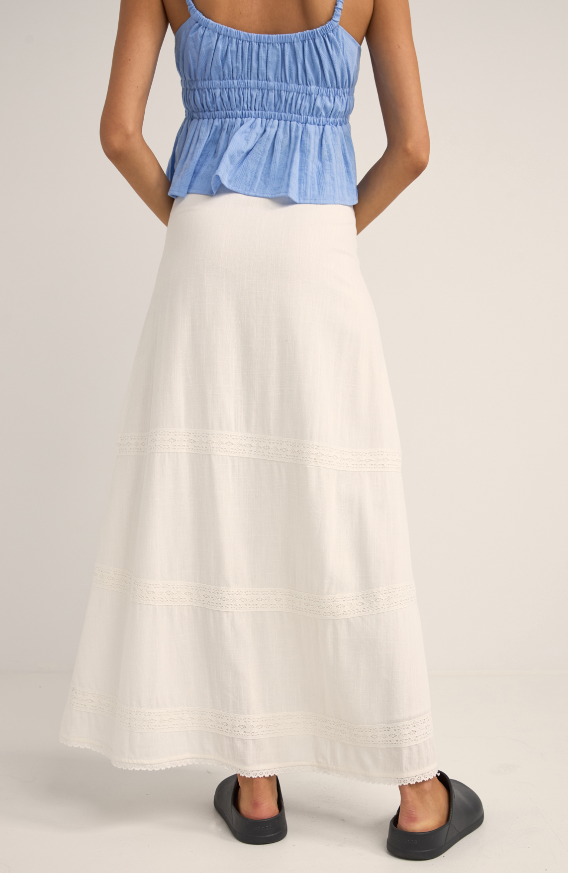 Pearl Button Front Maxi