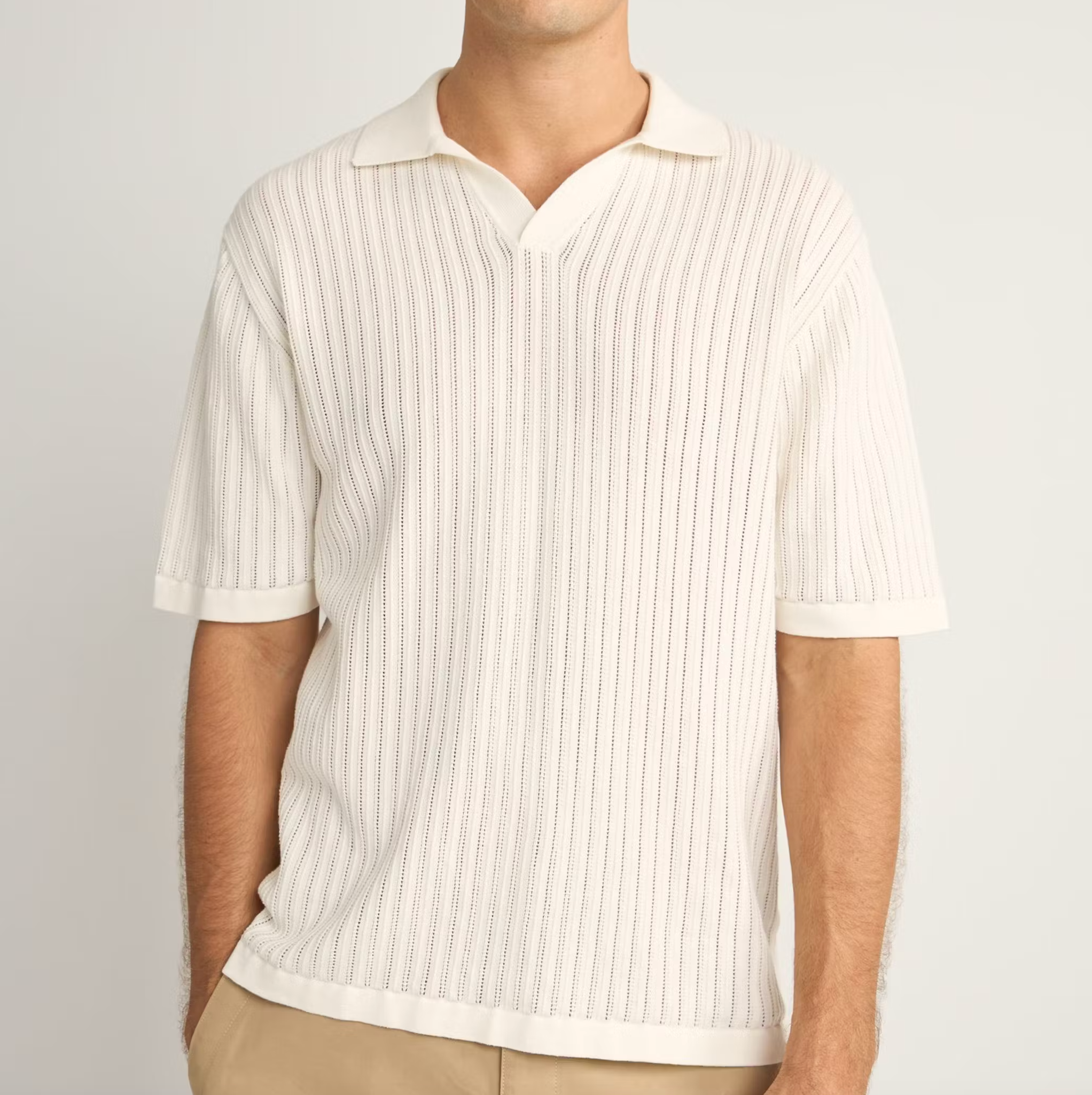 Relaxed Knit Short Sleeve Polo