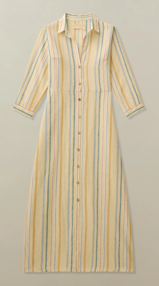 Women’s Puglia Linen Dress - Bahama Stripe