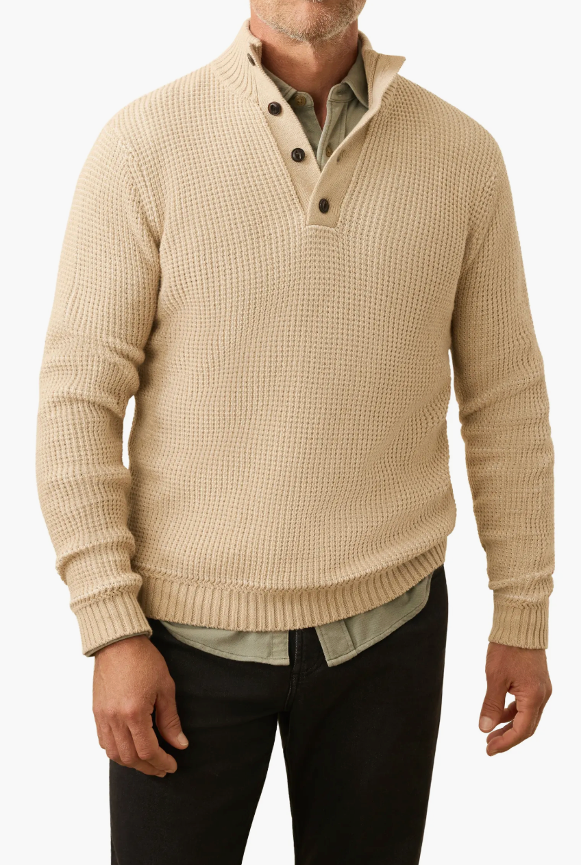 Quarter Button Sweater