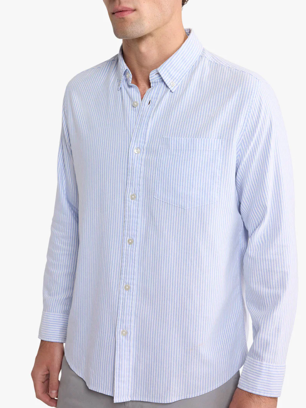 Salty Oxford Shirt - Light Blue Stripe